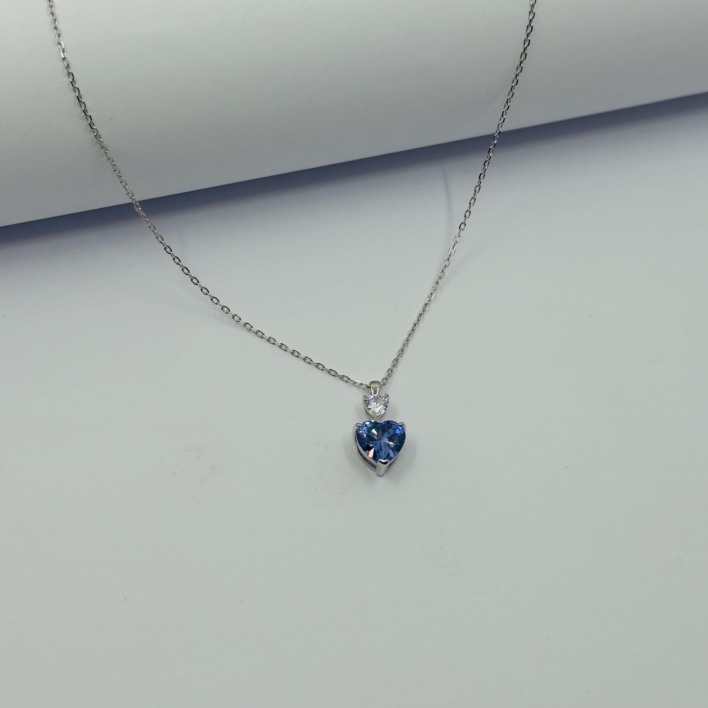 Blue Heart Shine Gümüş Kolye