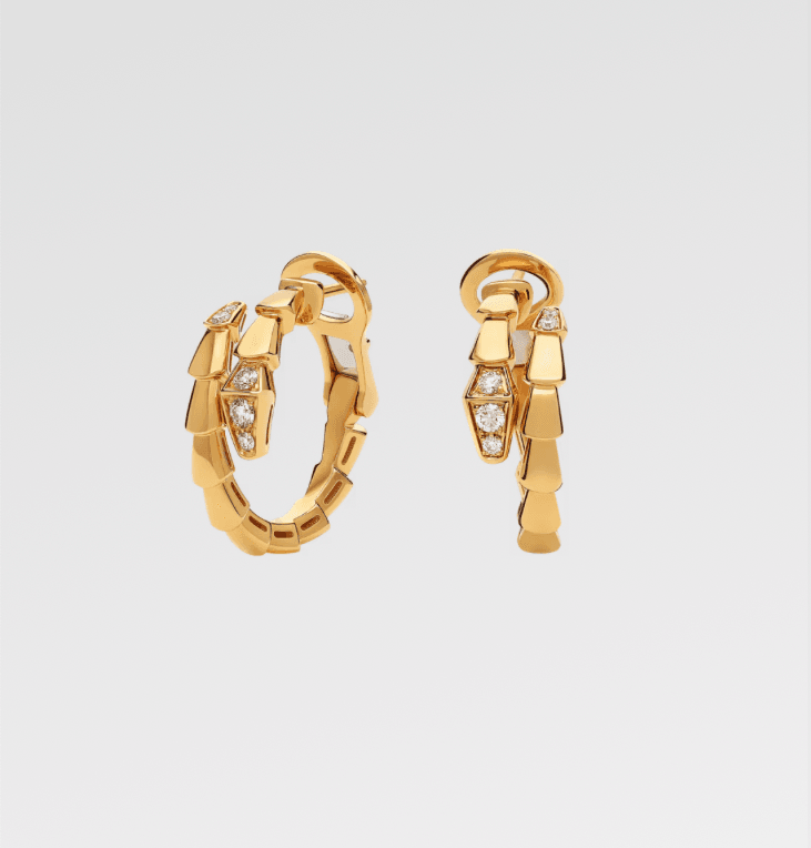 Gold Ucu Taşlı Küpe