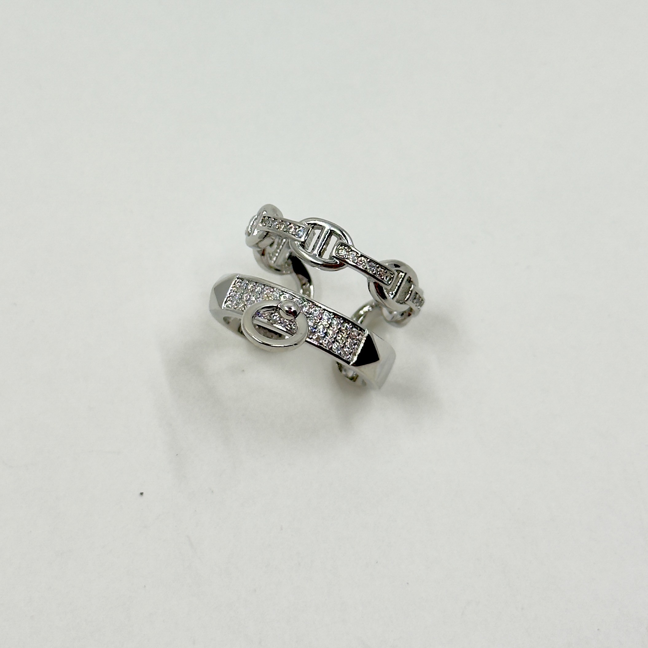 Hrms. Silver Ayarlanabilir Chain Lock Yüzük