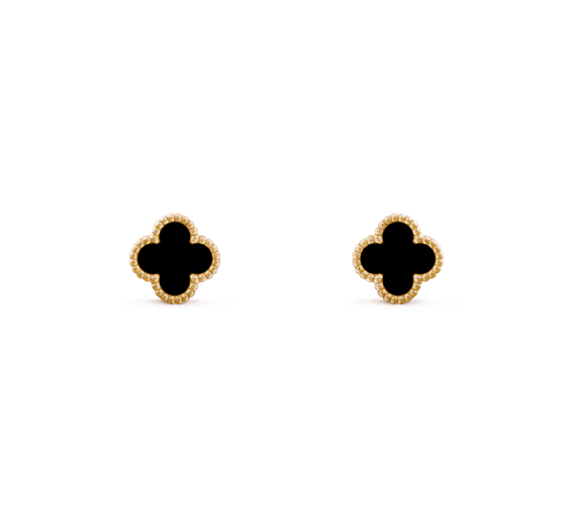 Gold Siyah Mini Küpe