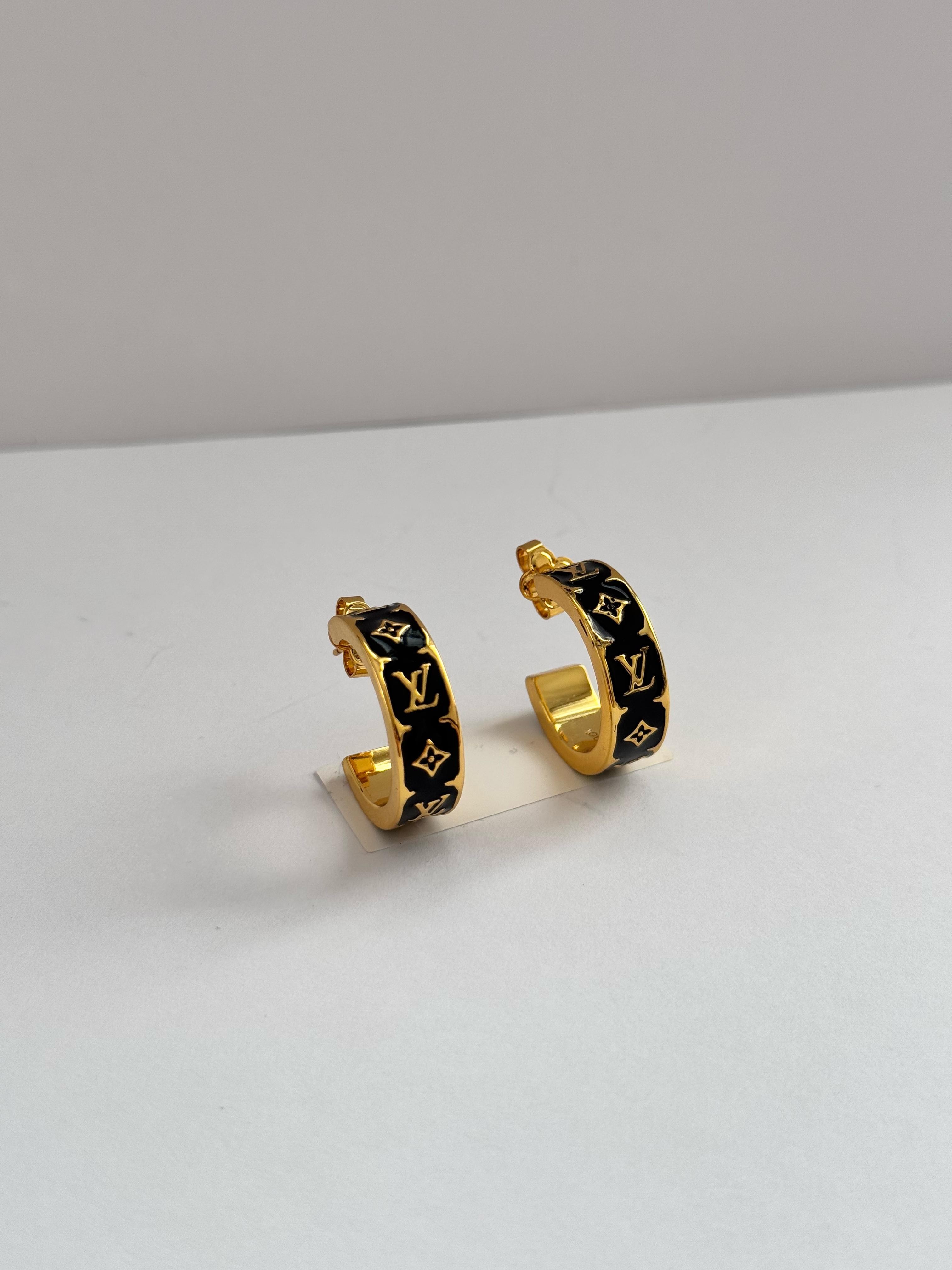 LV Nanogram Enamel Küpe