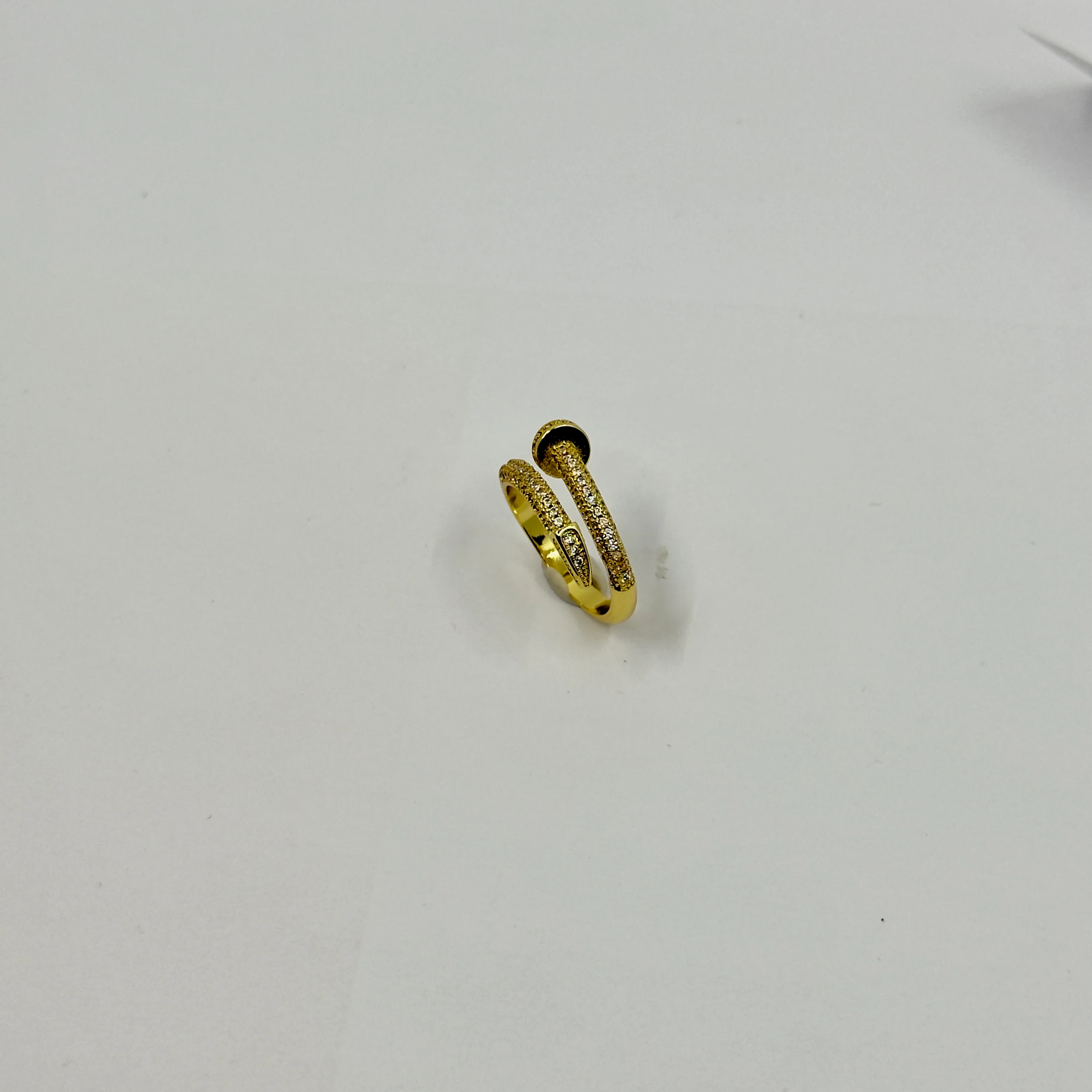 Ayarlanabilir Half Pave Gold Yüzük