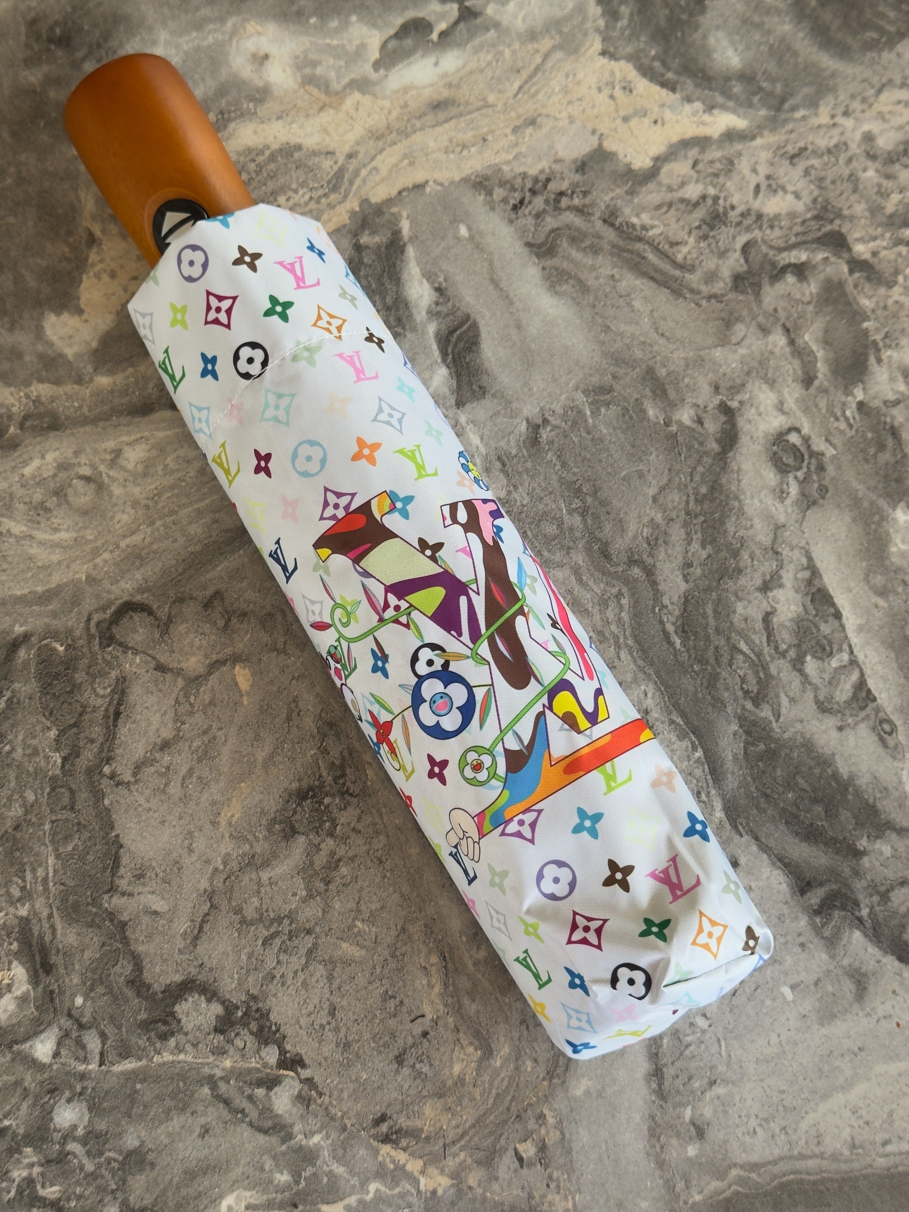 Multicolore Monogram Takashi Murakami Stil Şemsiye