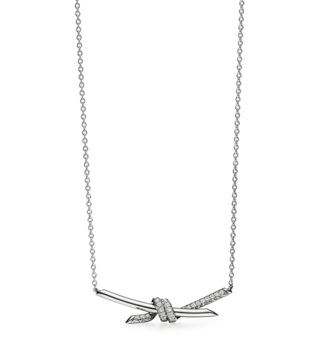TiffCo. Silver Taşlı Knot Kolye