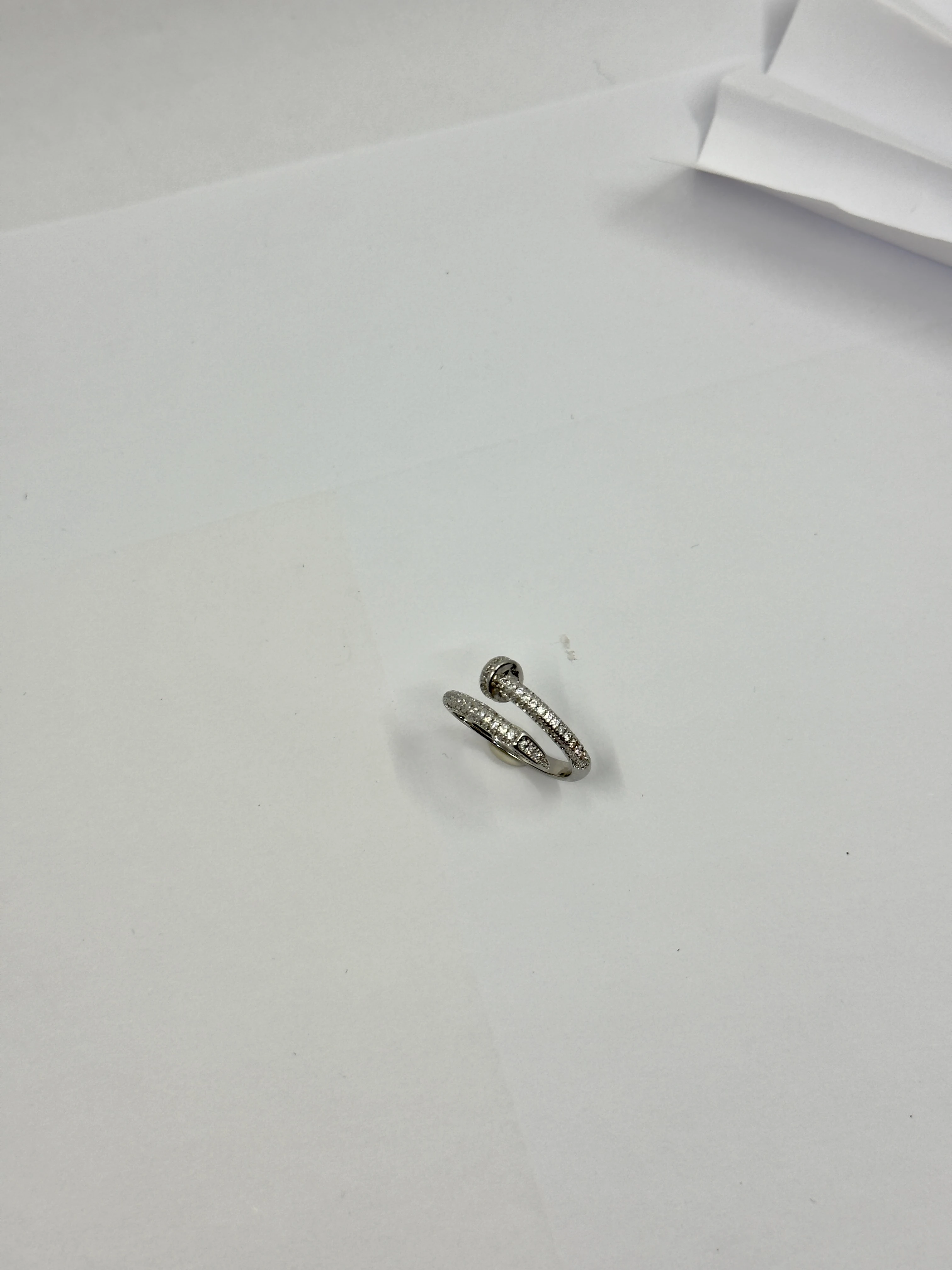 Ayarlanabilir Silver Half Pave Yüzük