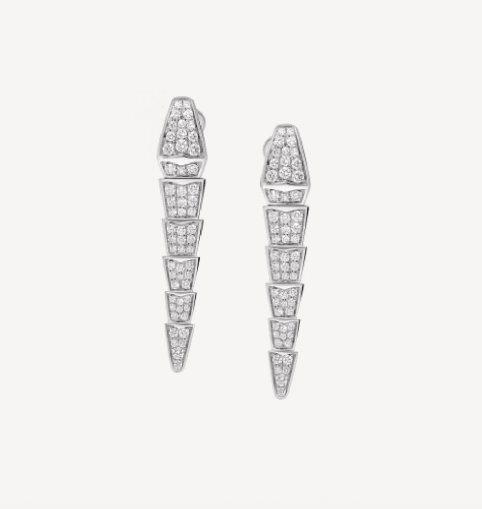 Bvl. Silver Taşlı Serpenti Küpe