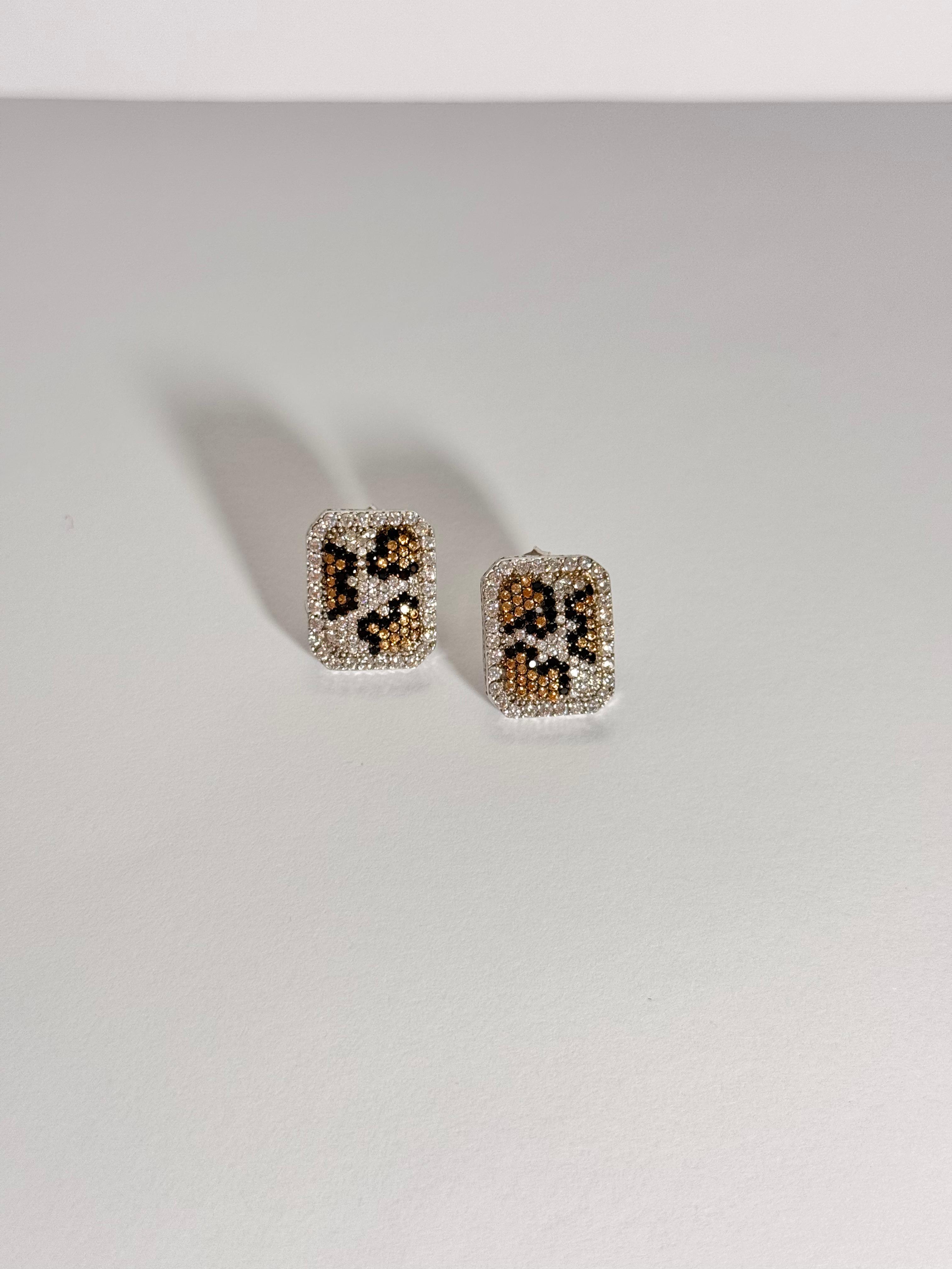 Nebula. Leopar Işıltısı Küpe