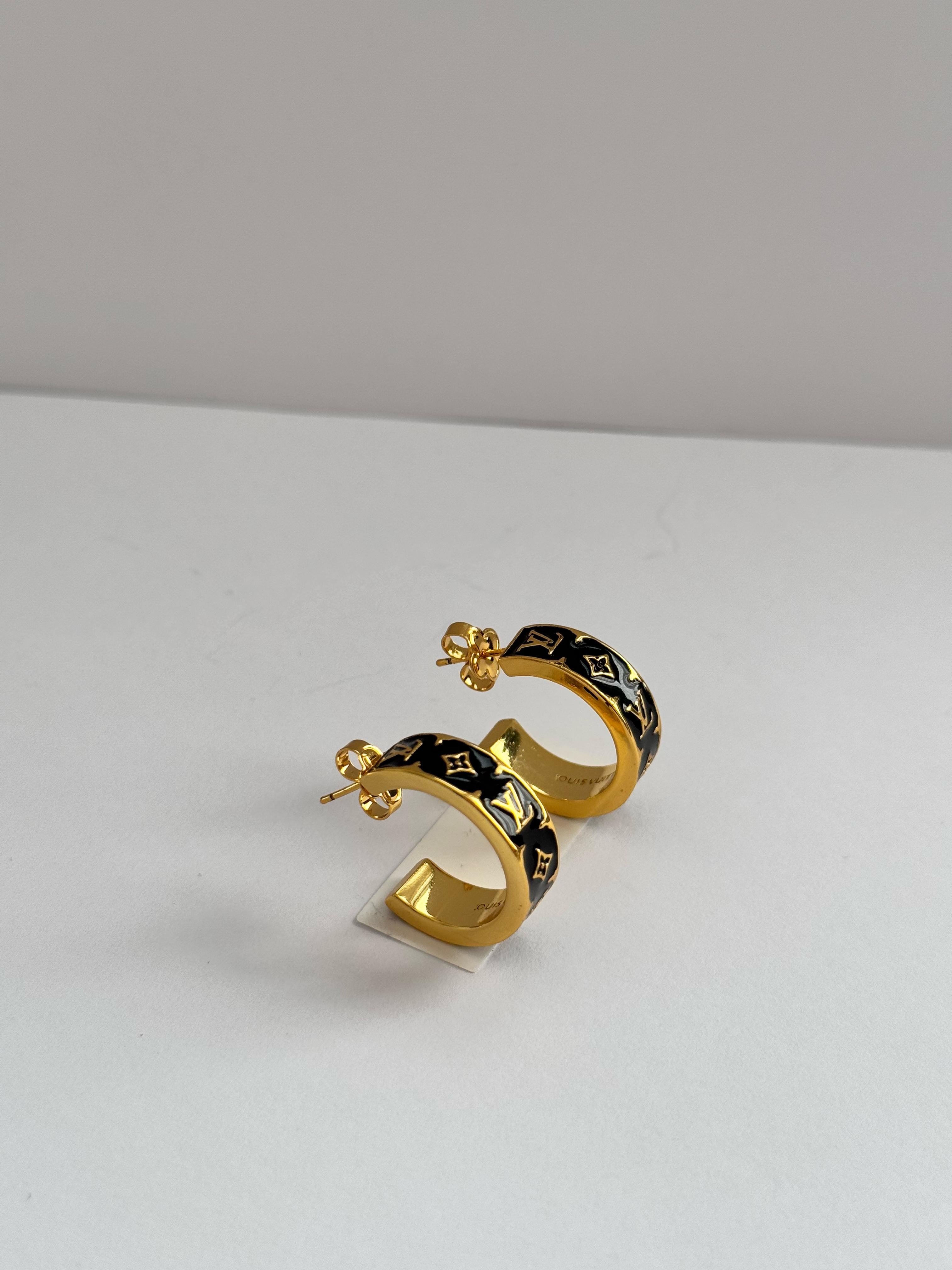 LV Nanogram Enamel Küpe