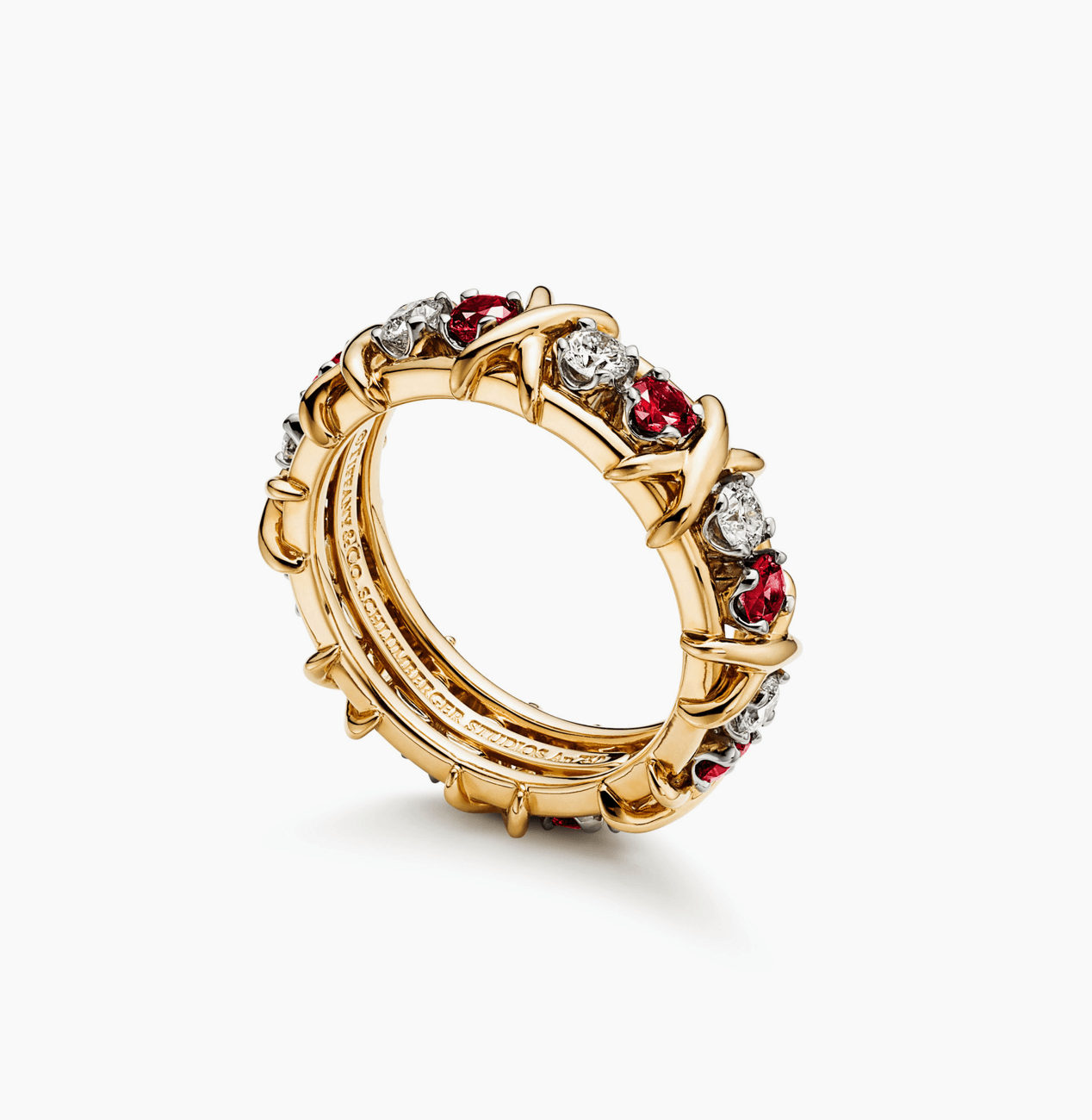 Schulmberg Gold Bordo Yüzük
