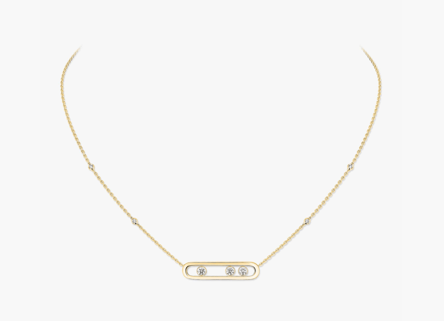 Mess Gold Yatay Kolye