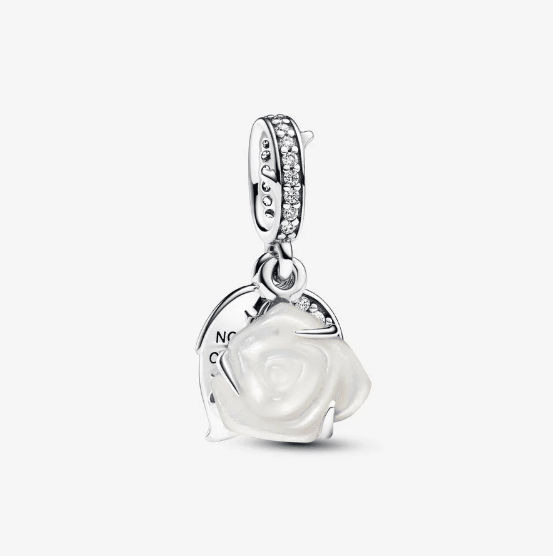 Açan Beyaz Gül Charm