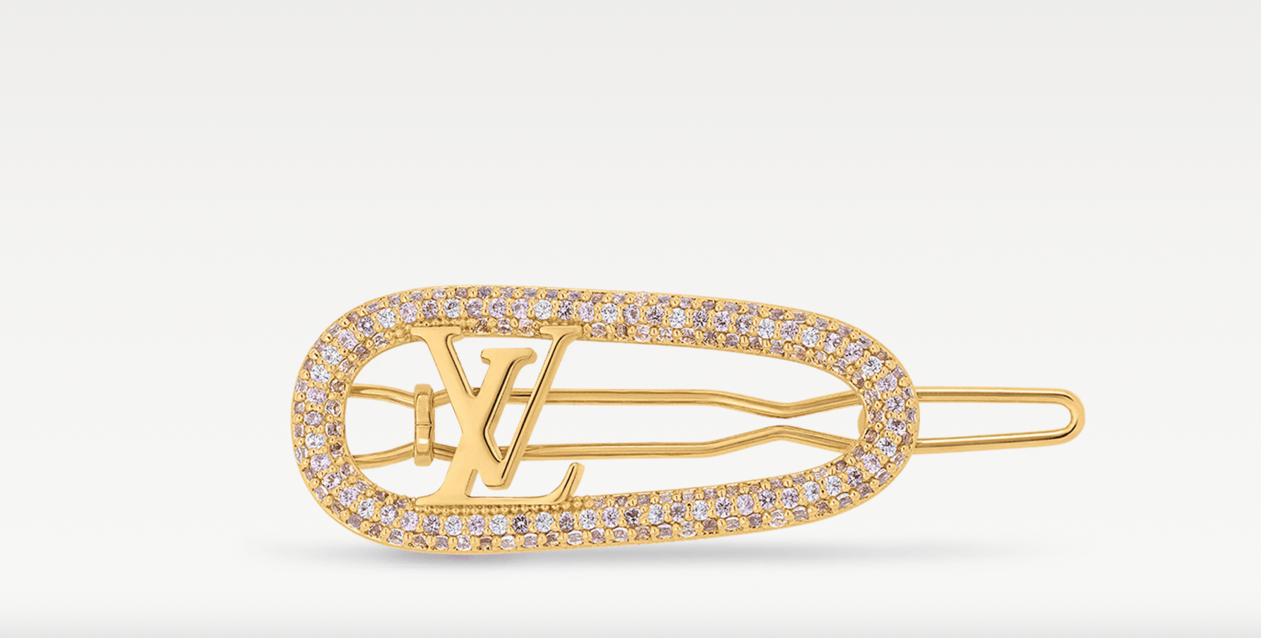 LV. Gold Taşlı Logo Toka