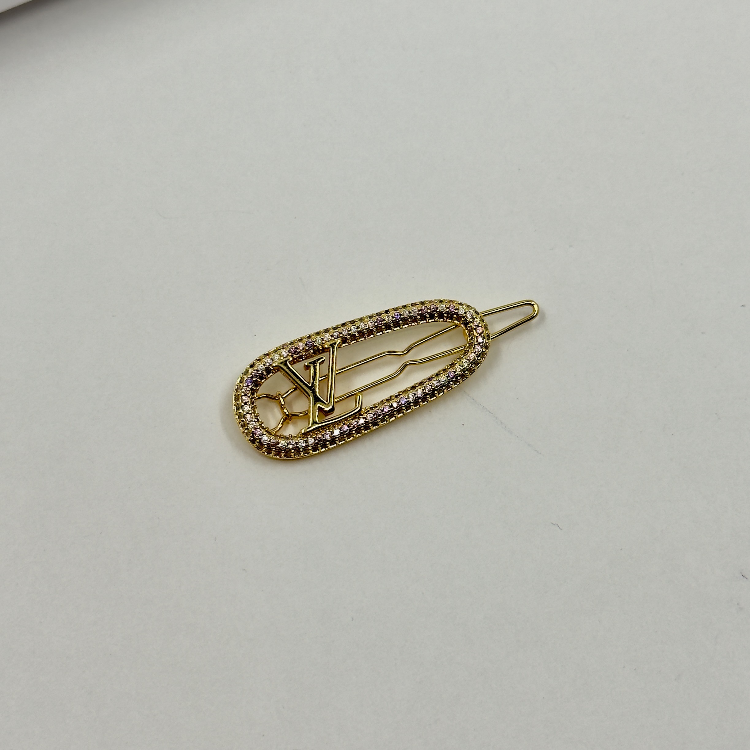 LV. Gold Taşlı Logo Toka