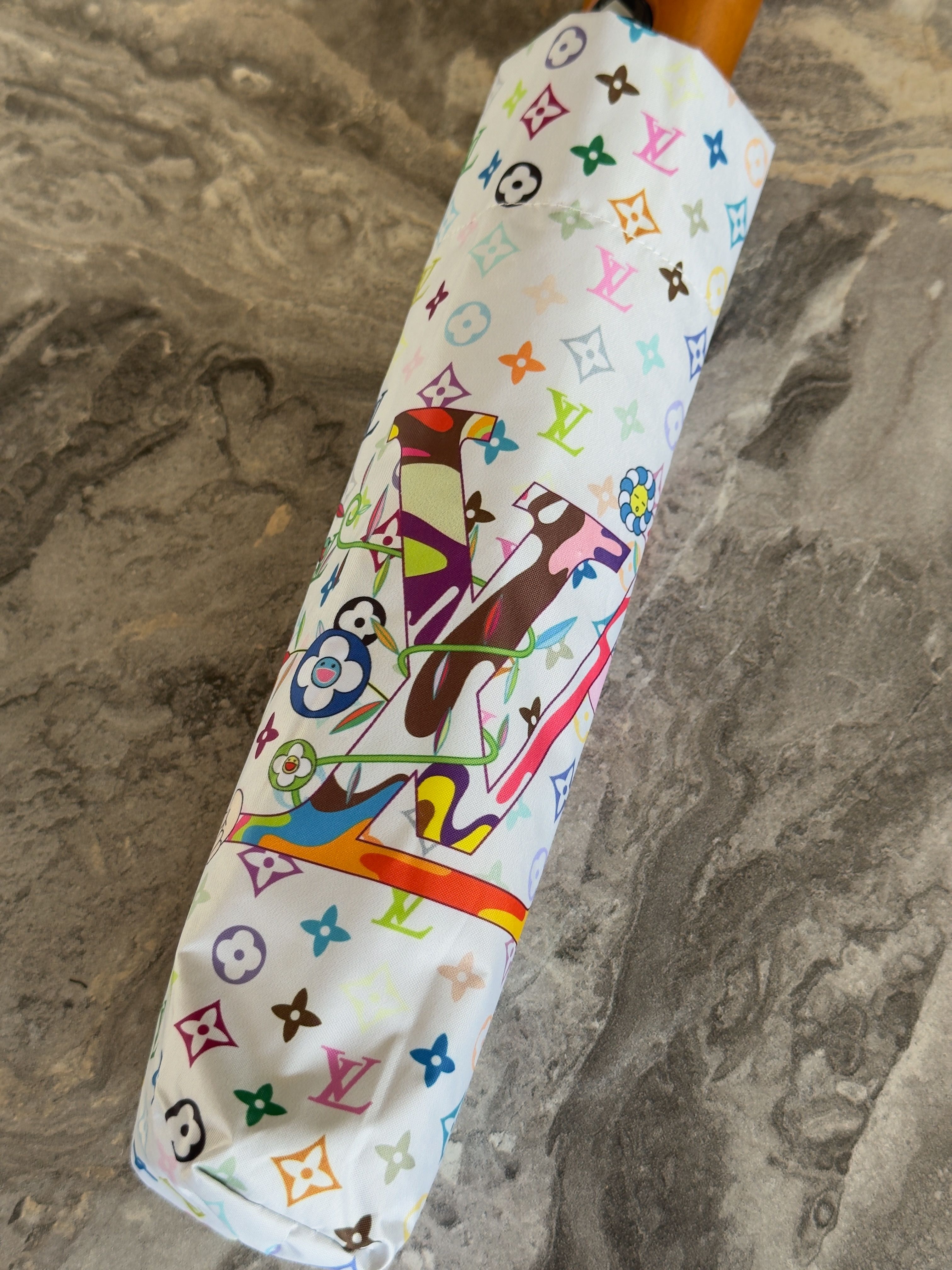 Multicolore Monogram Takashi Murakami Stil Şemsiye
