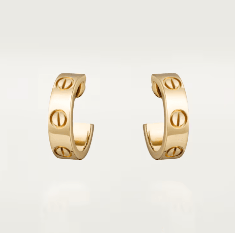 Crt. Gold Taşsız Love Küpe
