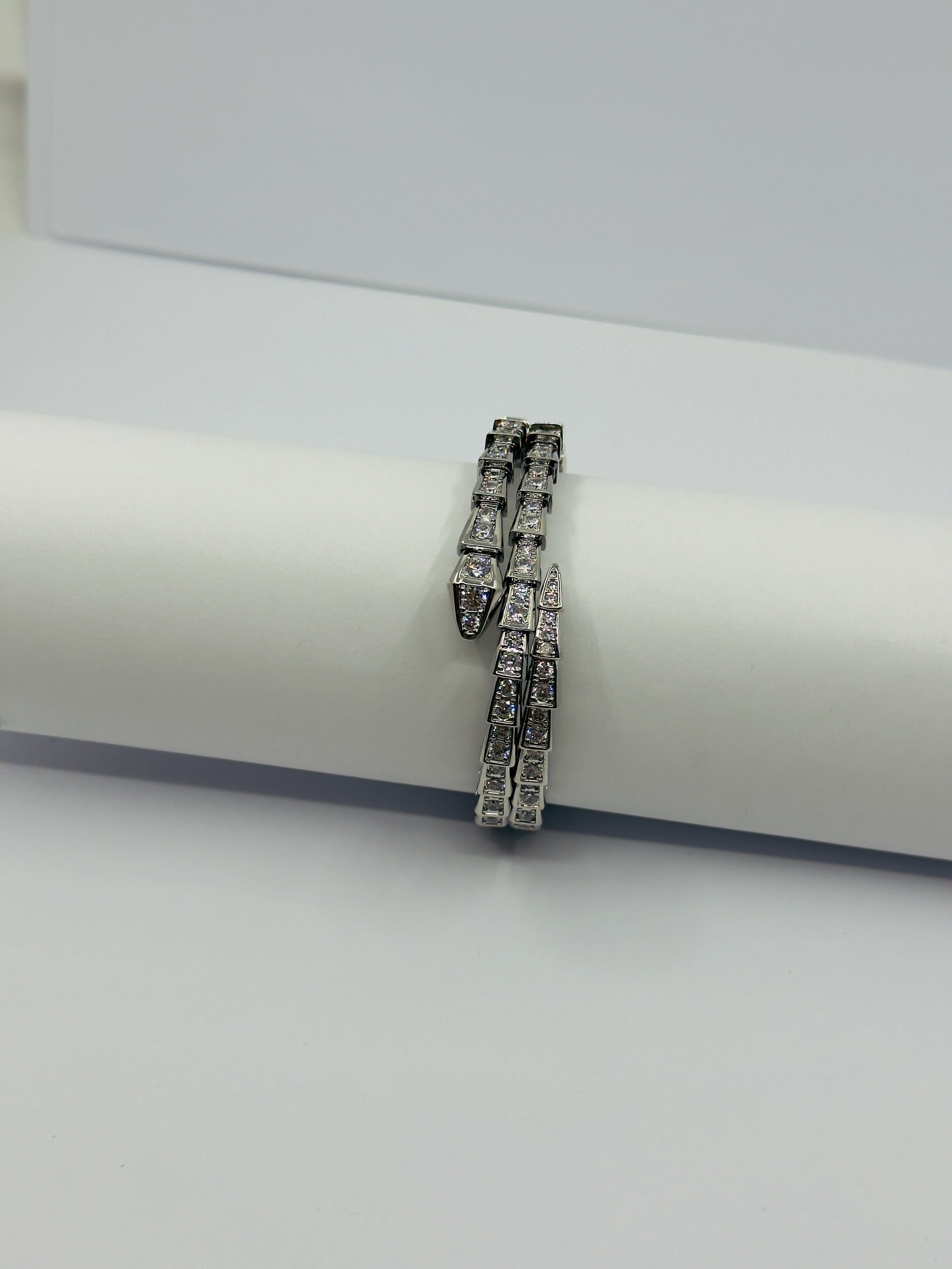 Double Row Silver Serpenti Bileklik