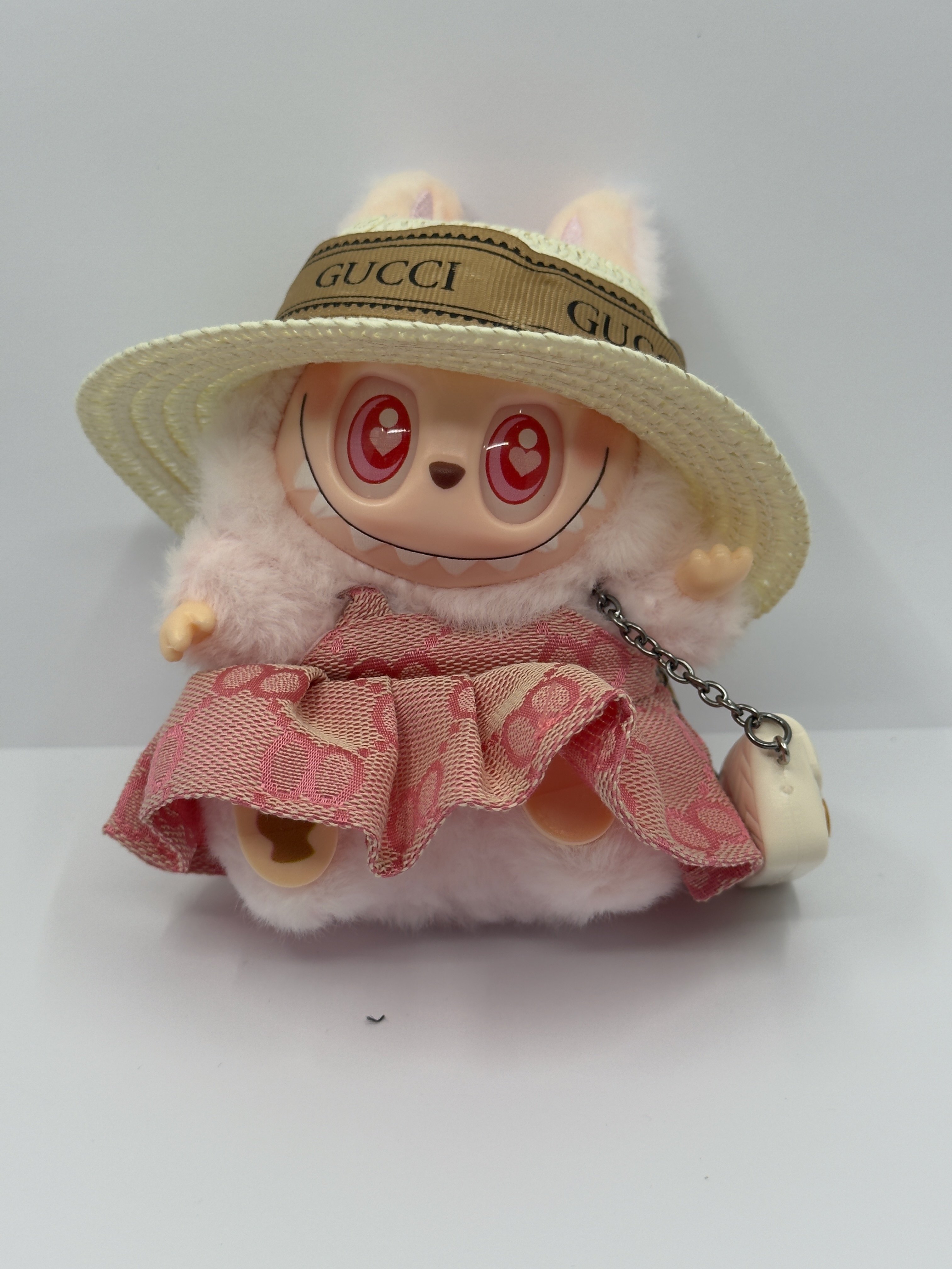 Pembe Gcci Elbiseli Labubu