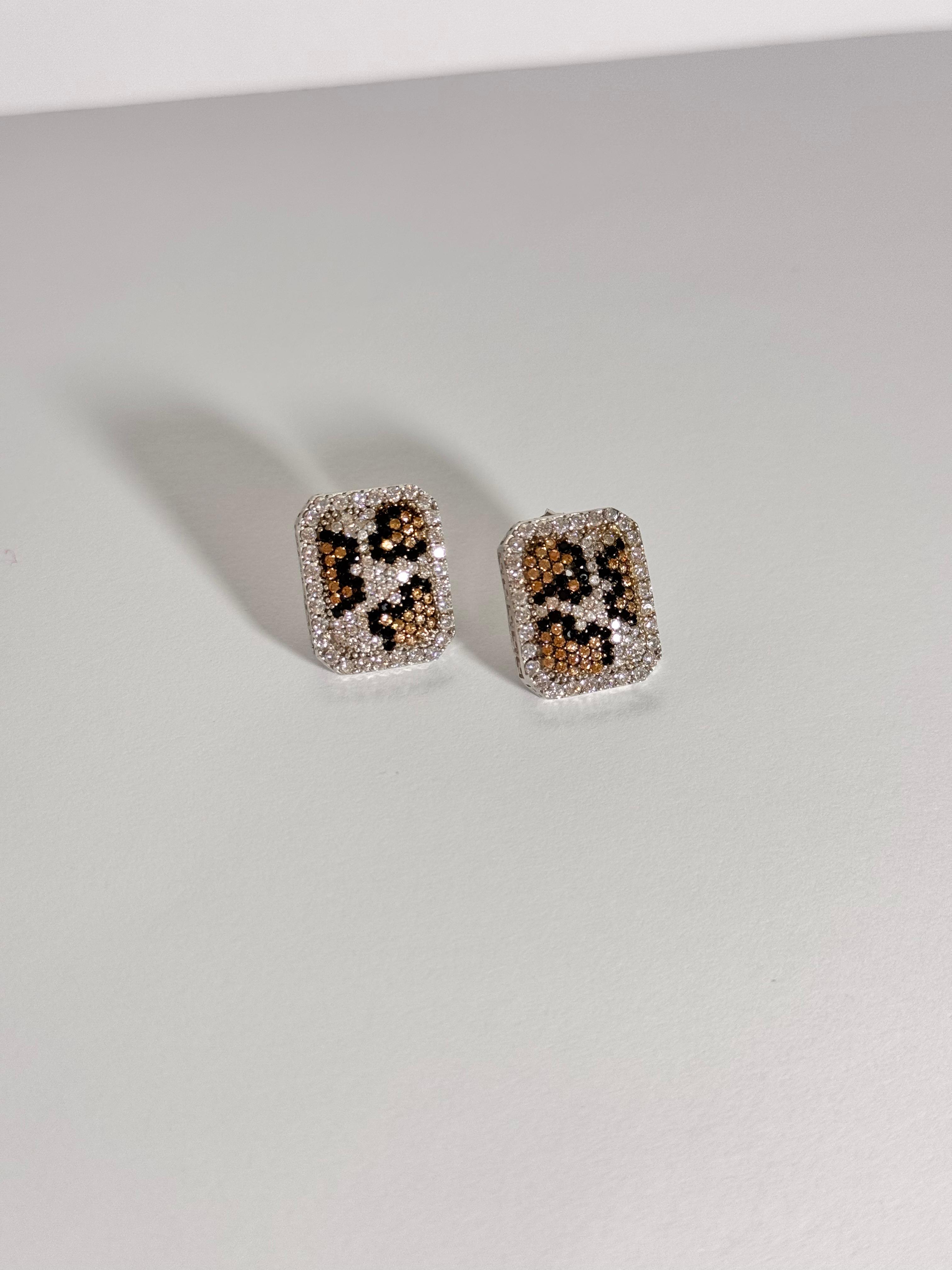 Nebula. Leopar Işıltısı Küpe