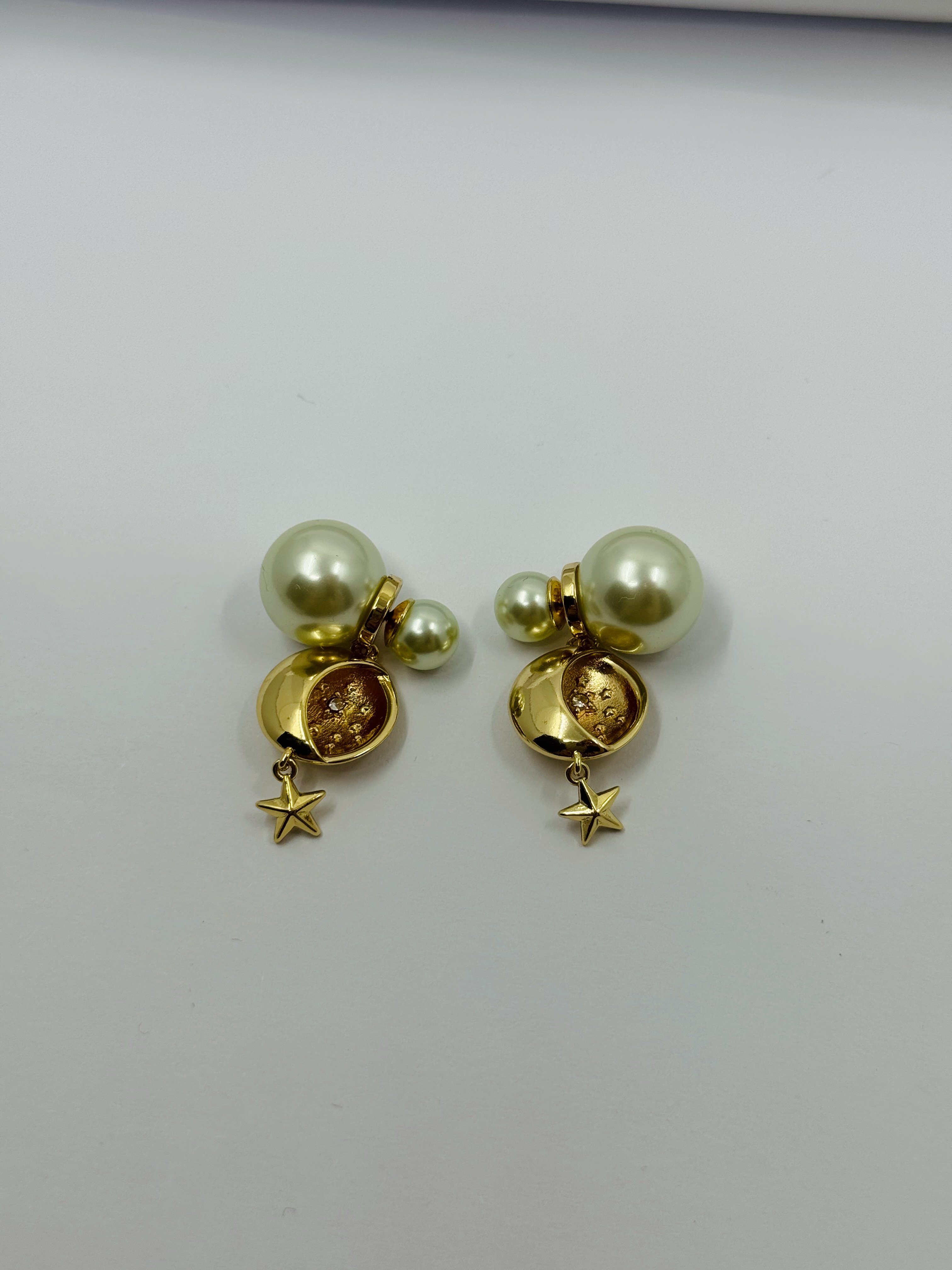 Gold Hilal ve Yıldız Tribale Küpe