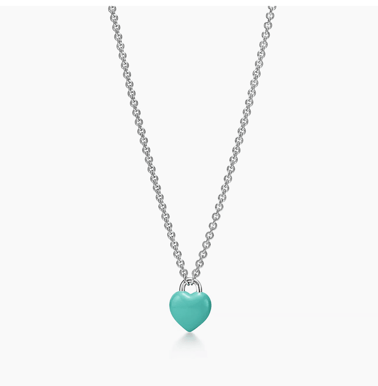 Tiff.Co. Full Heart Tiff Mavisi Kalp Kolye