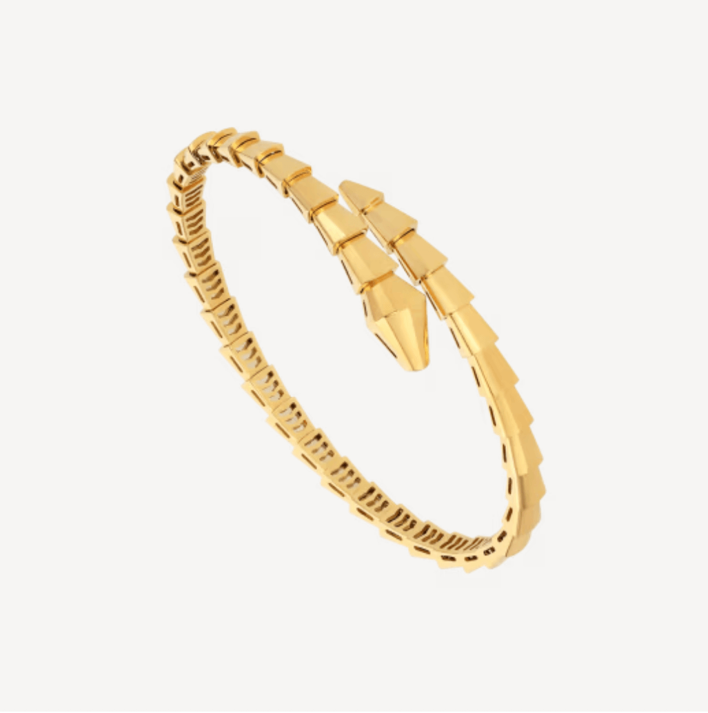 Serpenti Gold Taşsız Bileklik