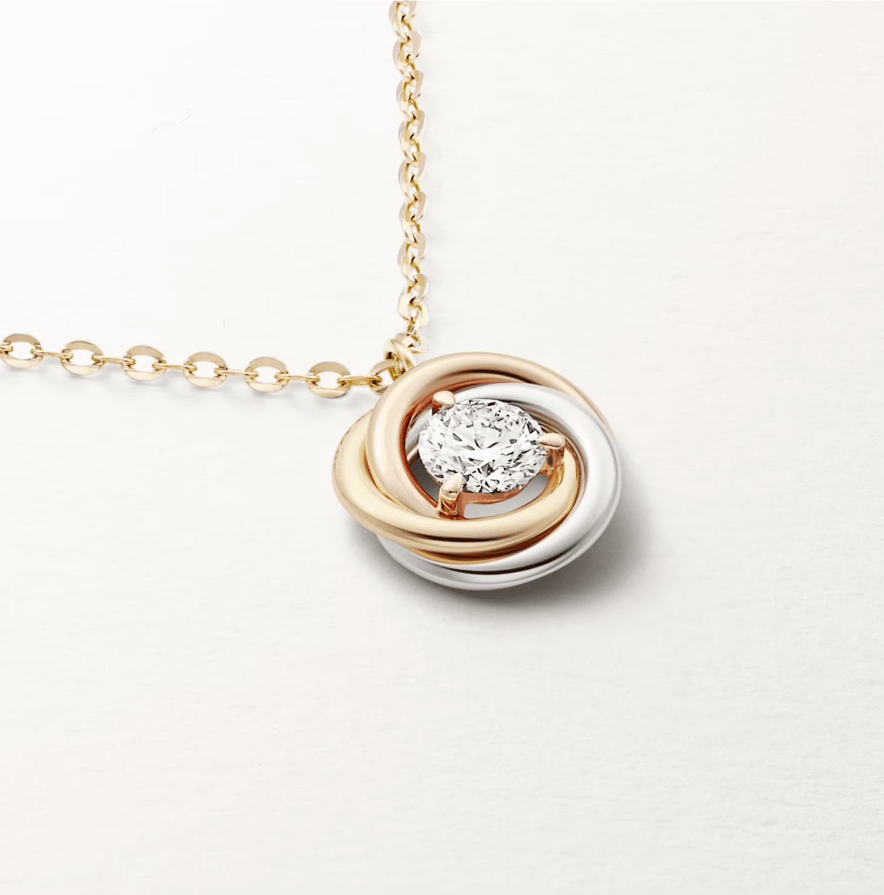 Crt. Trinity One Diamond Taşsız Kolye