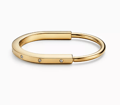 Tiff. Bangle Ara Taşlı Gold Bileklik