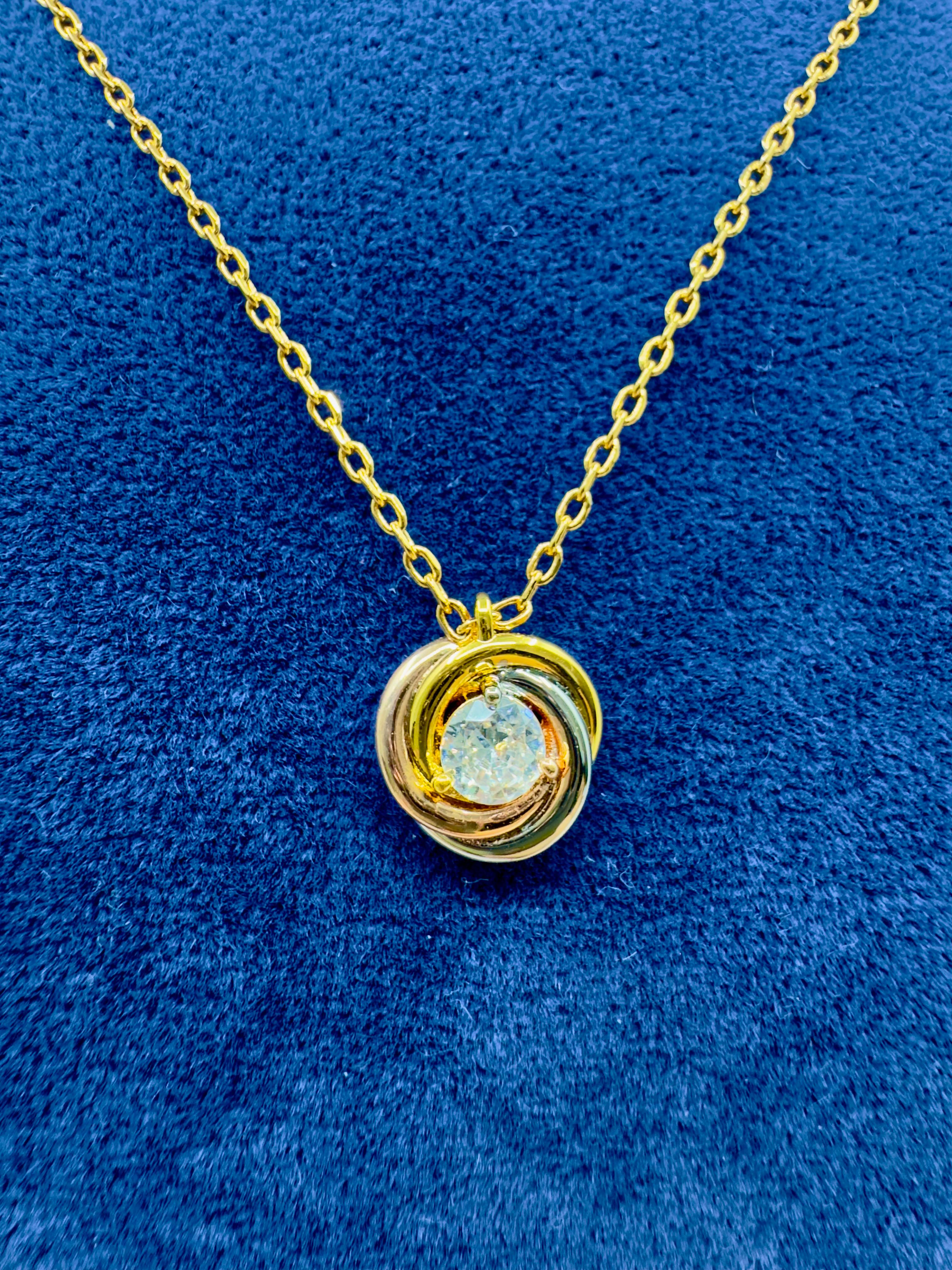 Crt. Trinity One Diamond Taşsız Kolye