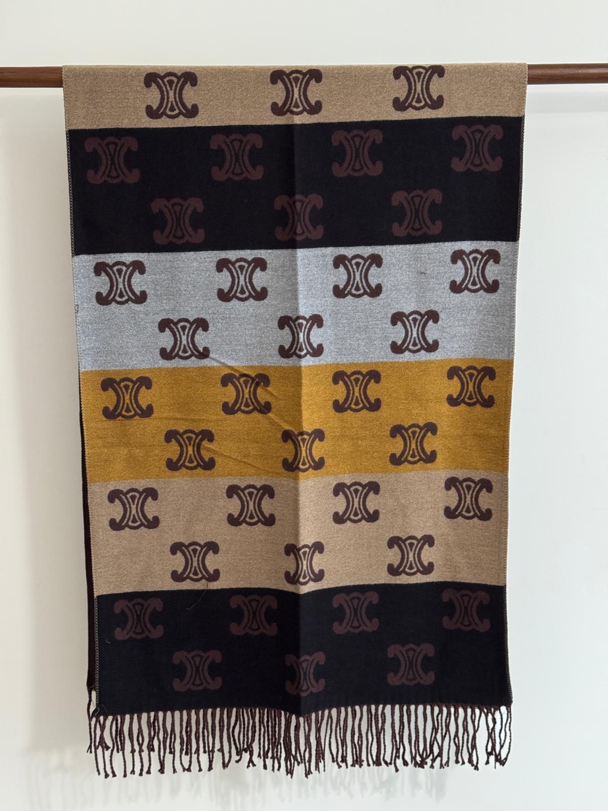 Mocha Gold Triomphe Kaşmir-İpek Şal