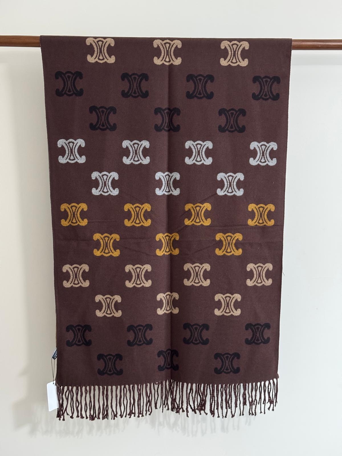 Mocha Gold Triomphe Kaşmir-İpek Şal