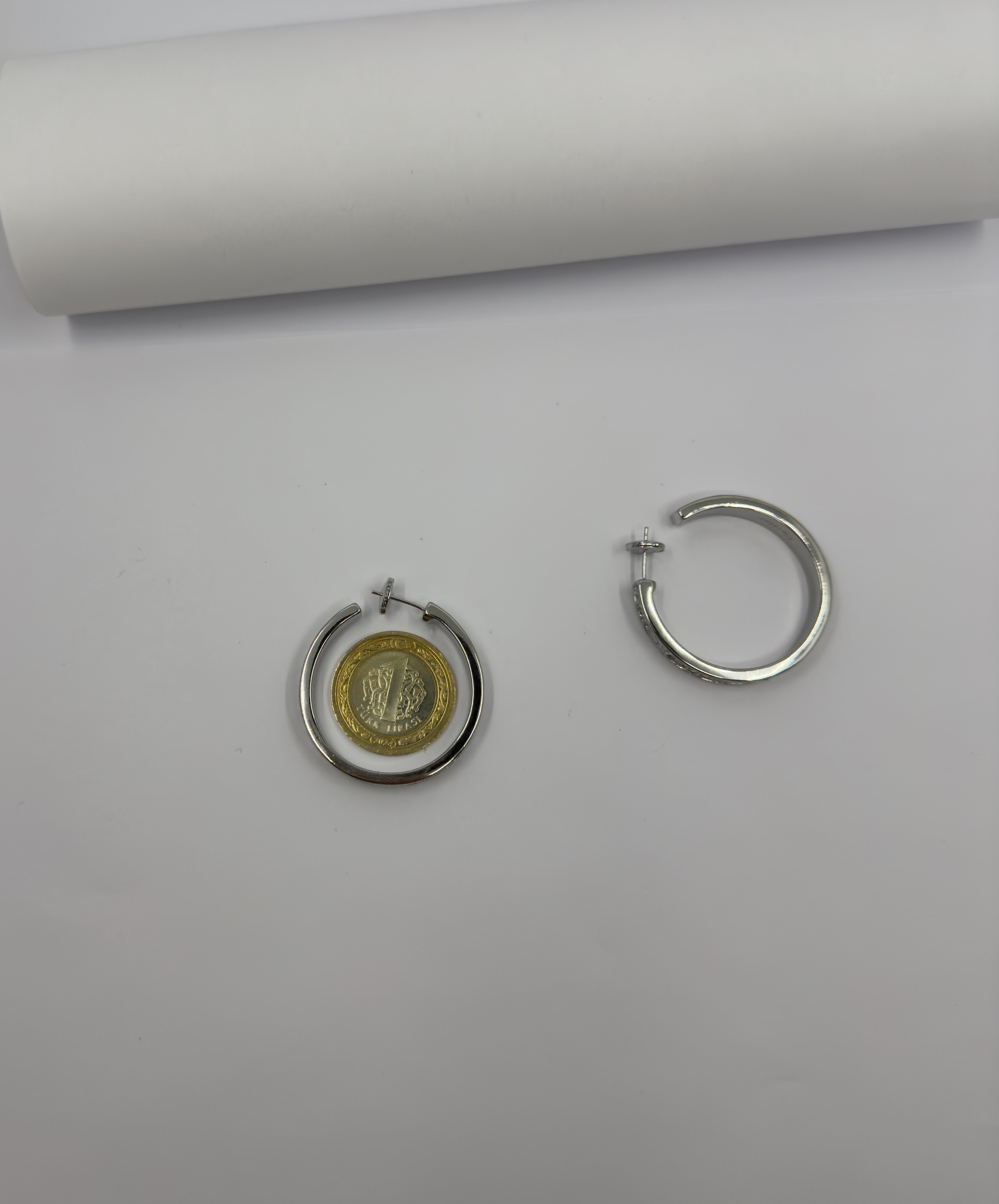 Silver Full Paved Küpe