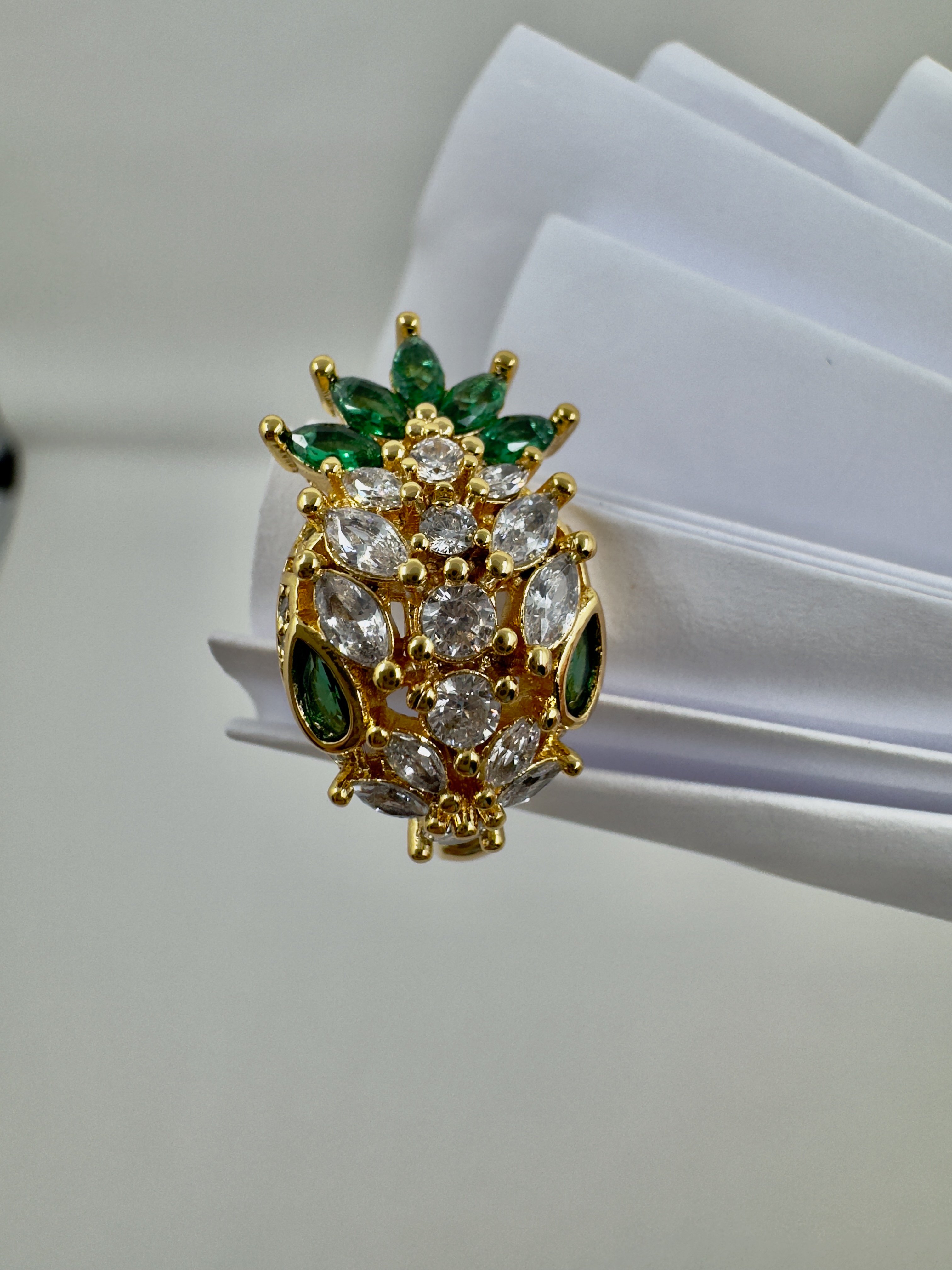 Bvl. Ayarlanabilir Gold Taşlı Serpenti Yüzük
