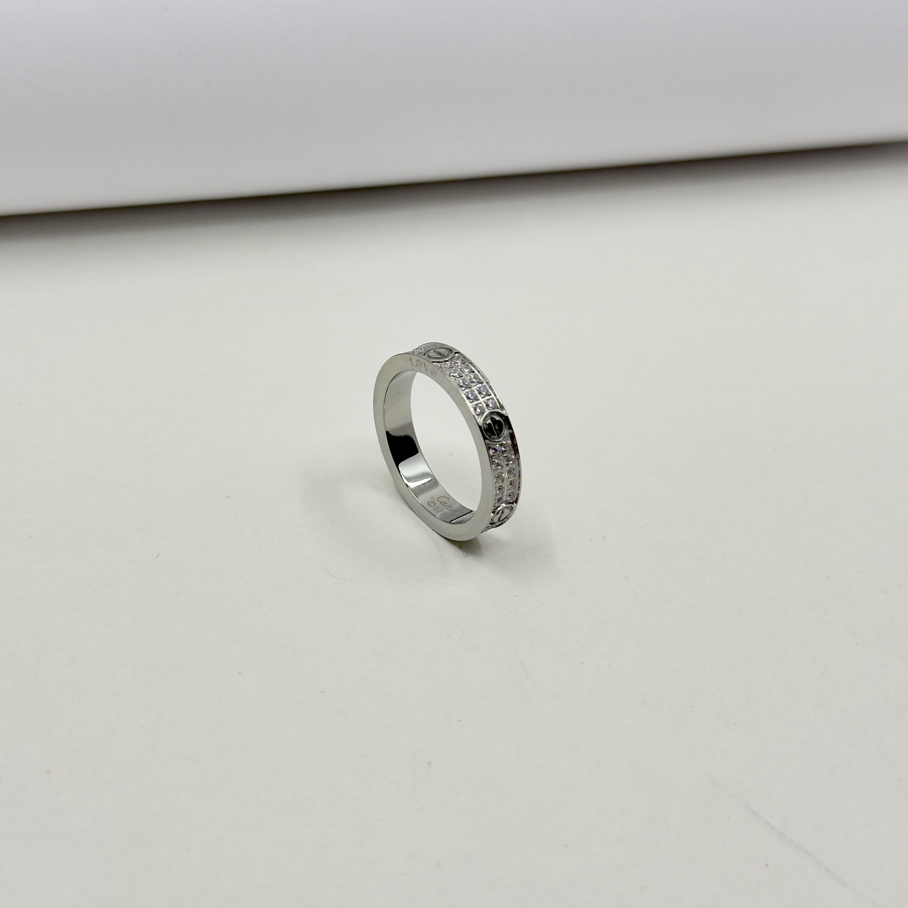 Crt. Silver Taşlı Mini Love Yüzük