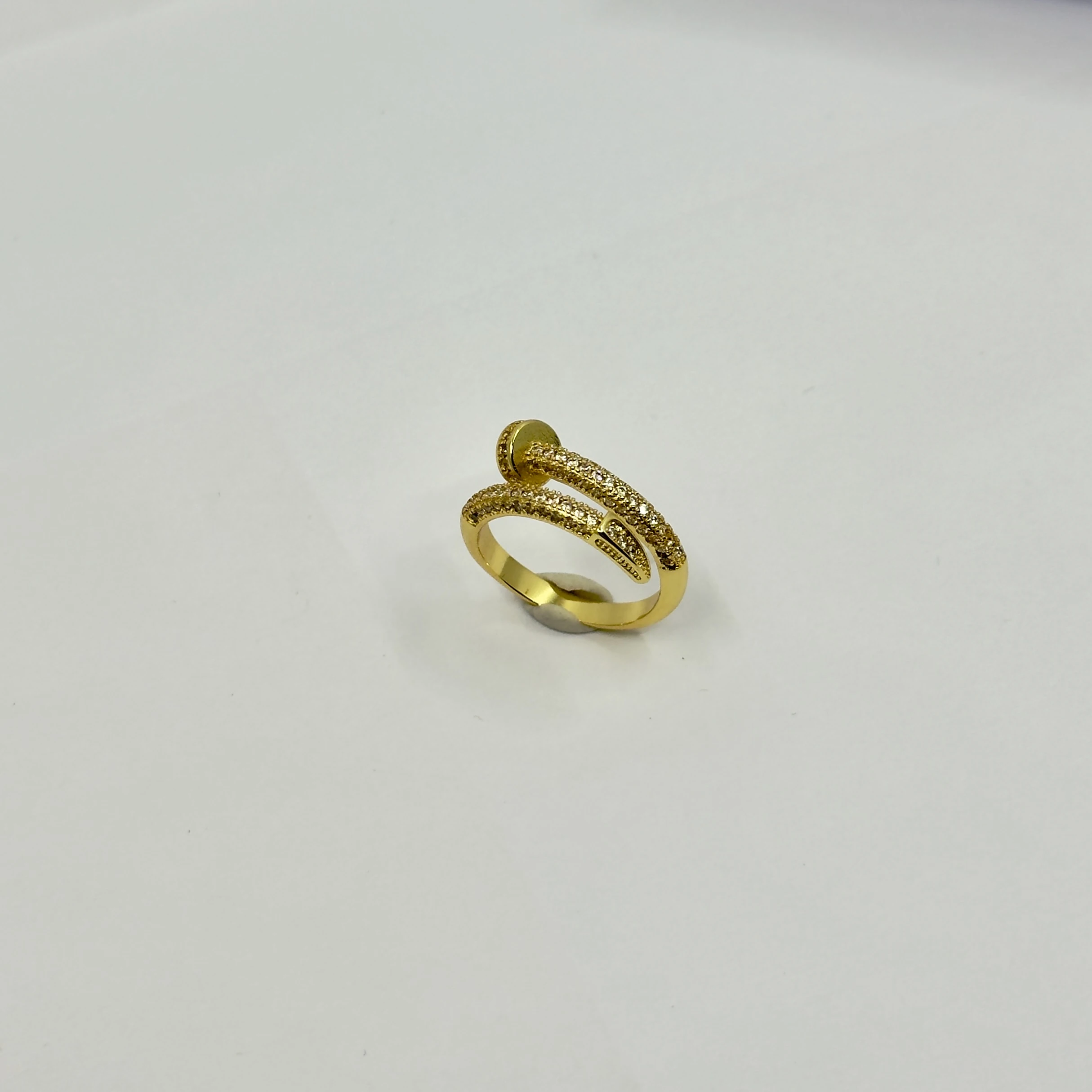 Ayarlanabilir Half Pave Gold Yüzük