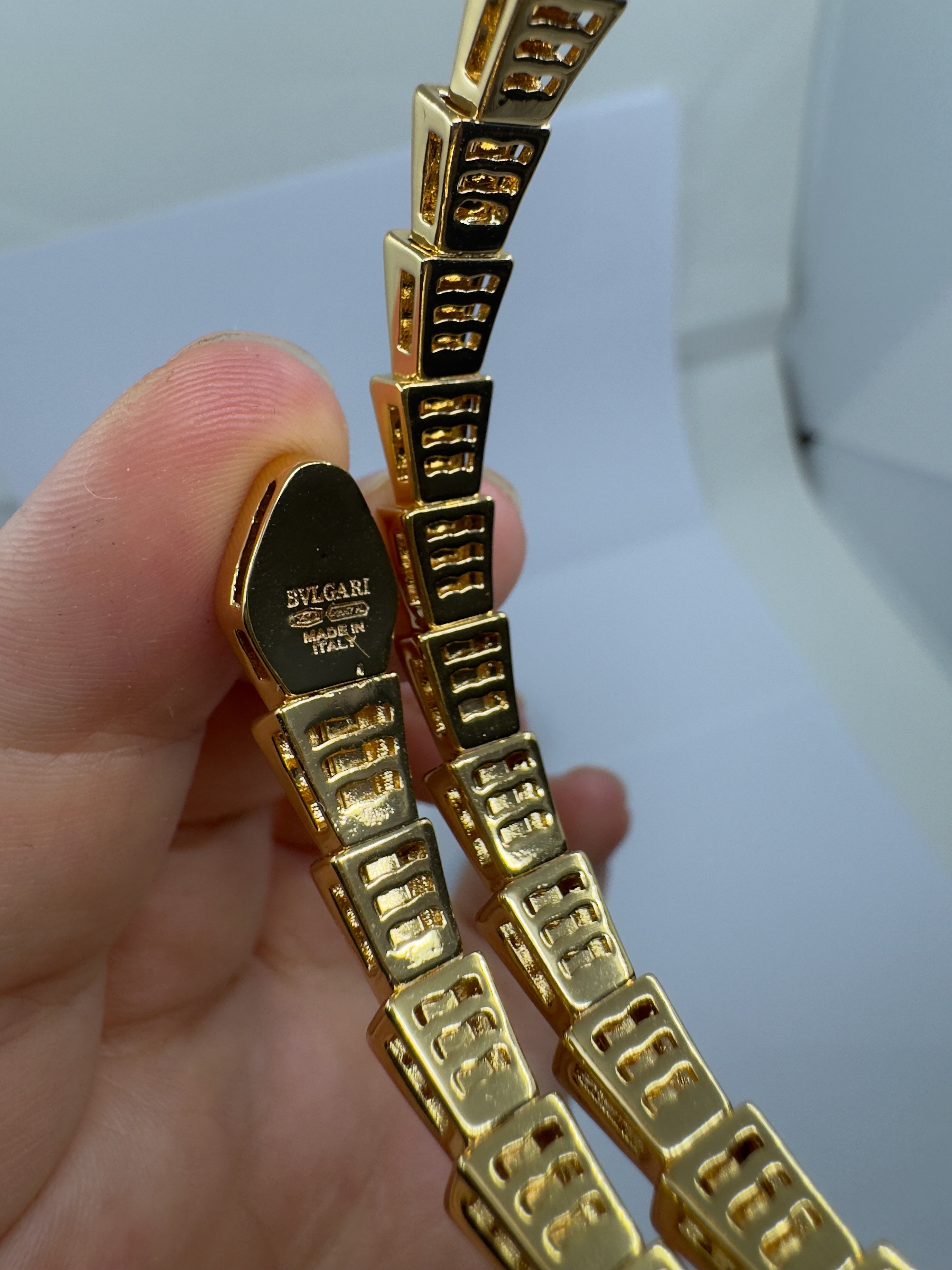 Serpenti Gold Taşsız Bileklik