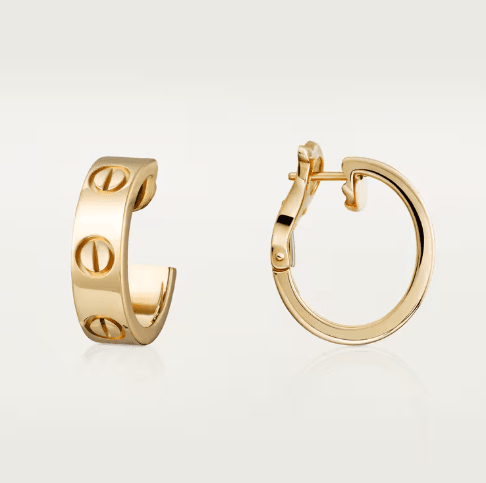 Crt. Gold Taşsız Love Küpe