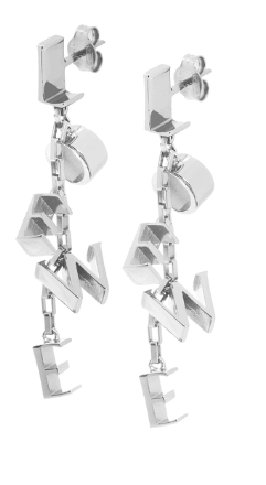 Lowe.Silver Yazı Küpe