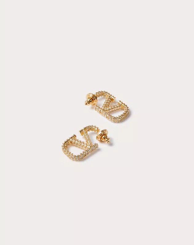 Vlntino. Gold Taşlı Small Küpe
