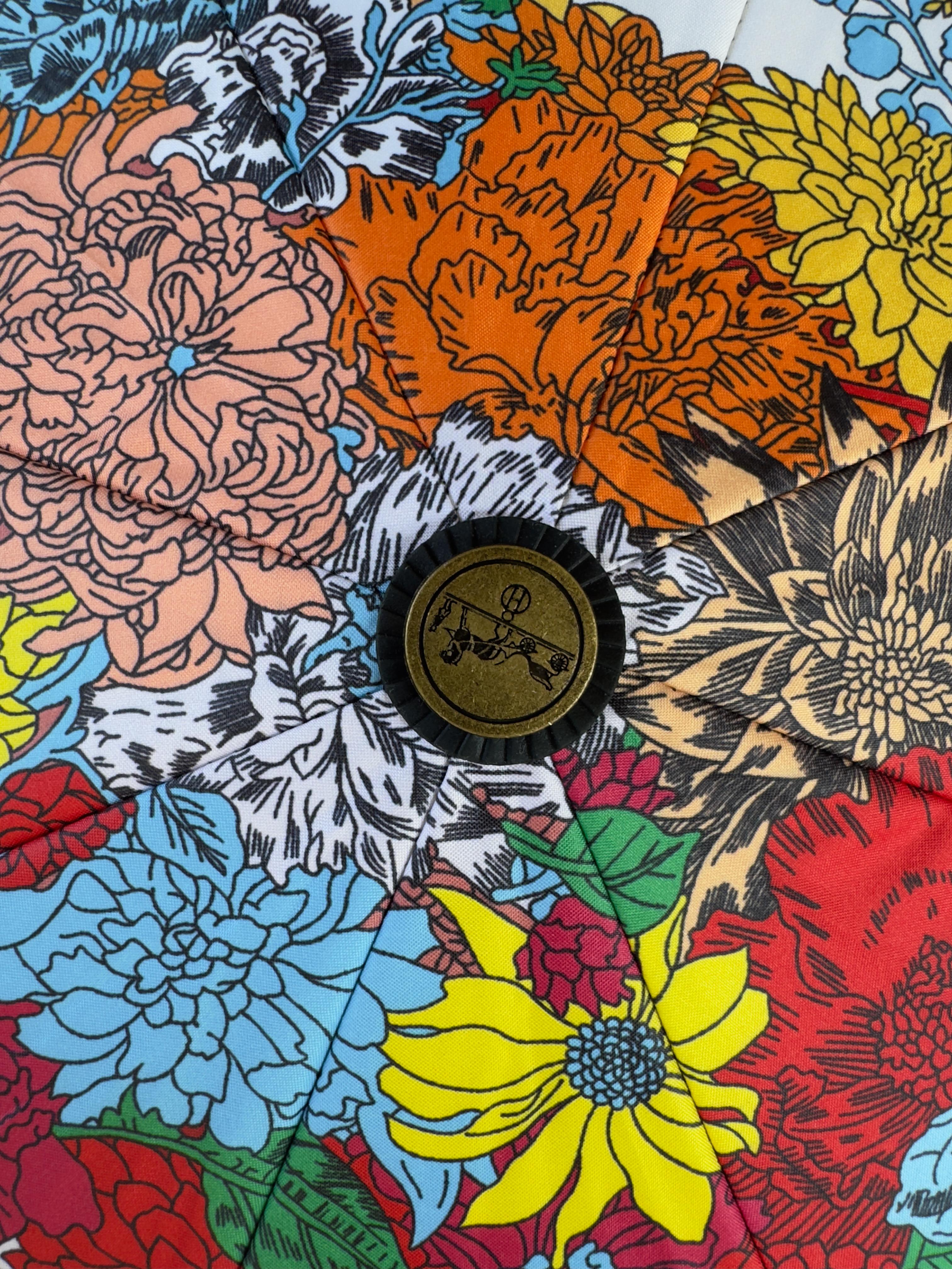 Cheval Fleur Blanc Çiçek Desenli At Şemsiye