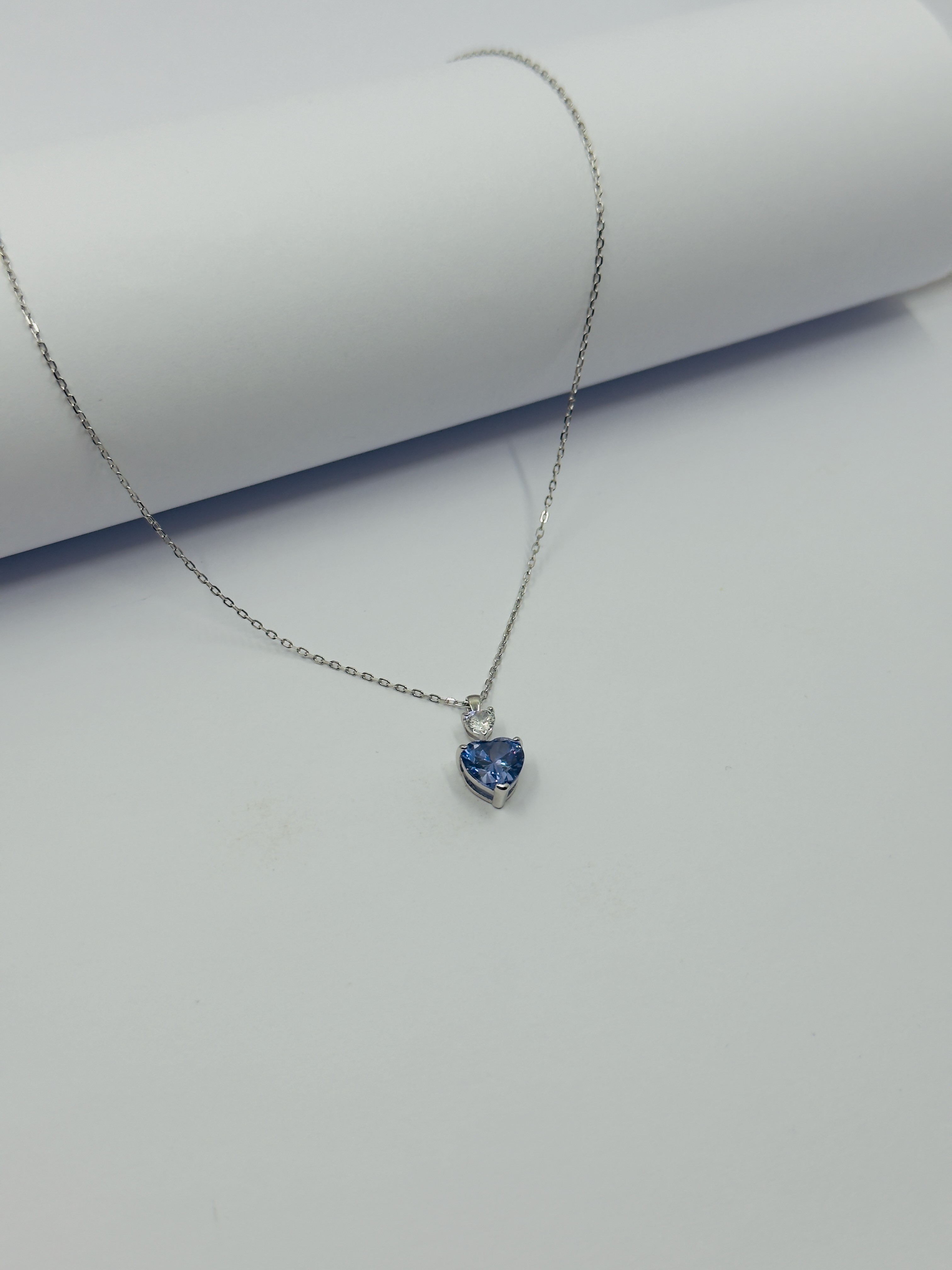 Blue Heart Shine Gümüş Kolye