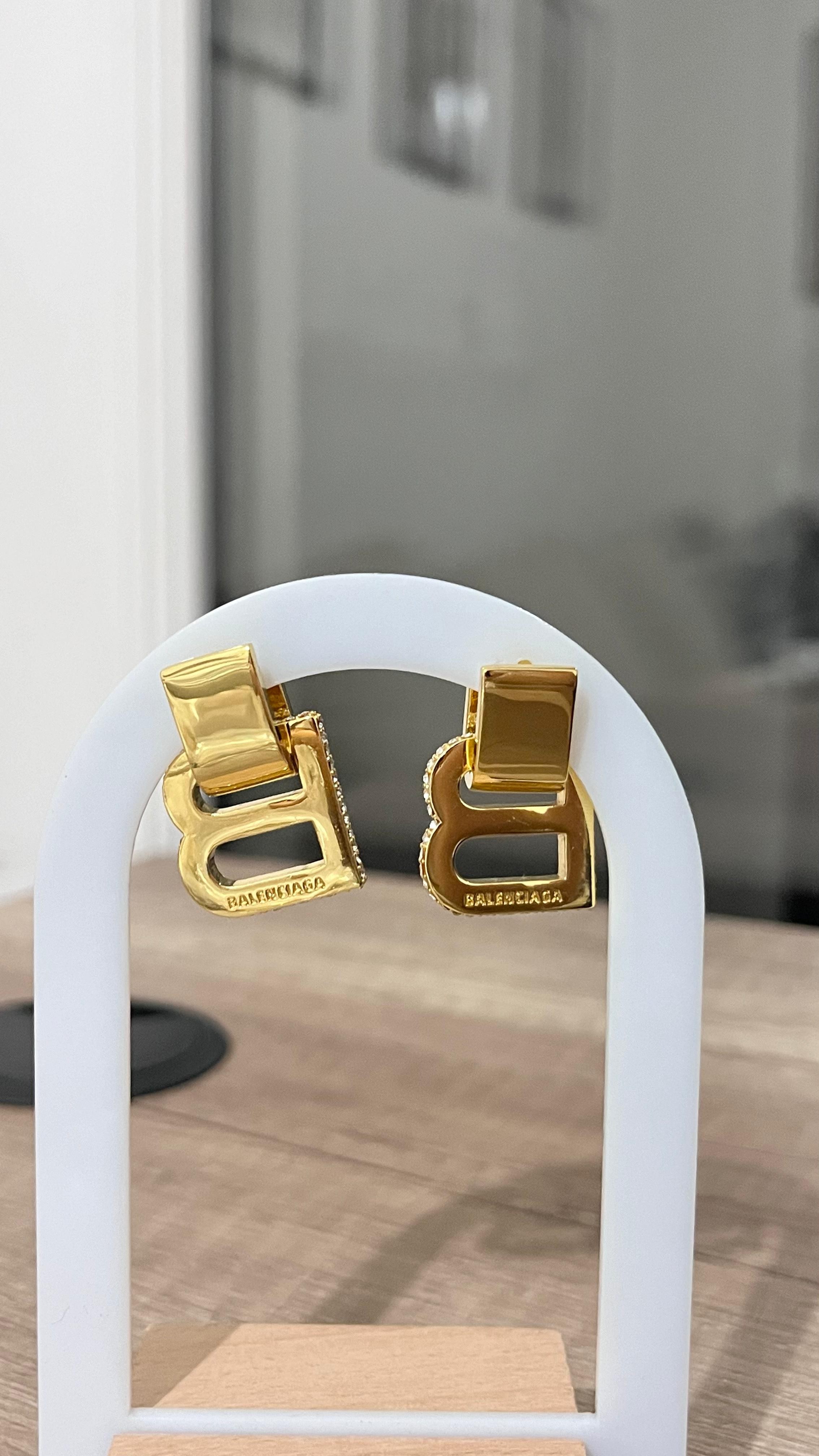Blncia. Gold Hourglass Küpe