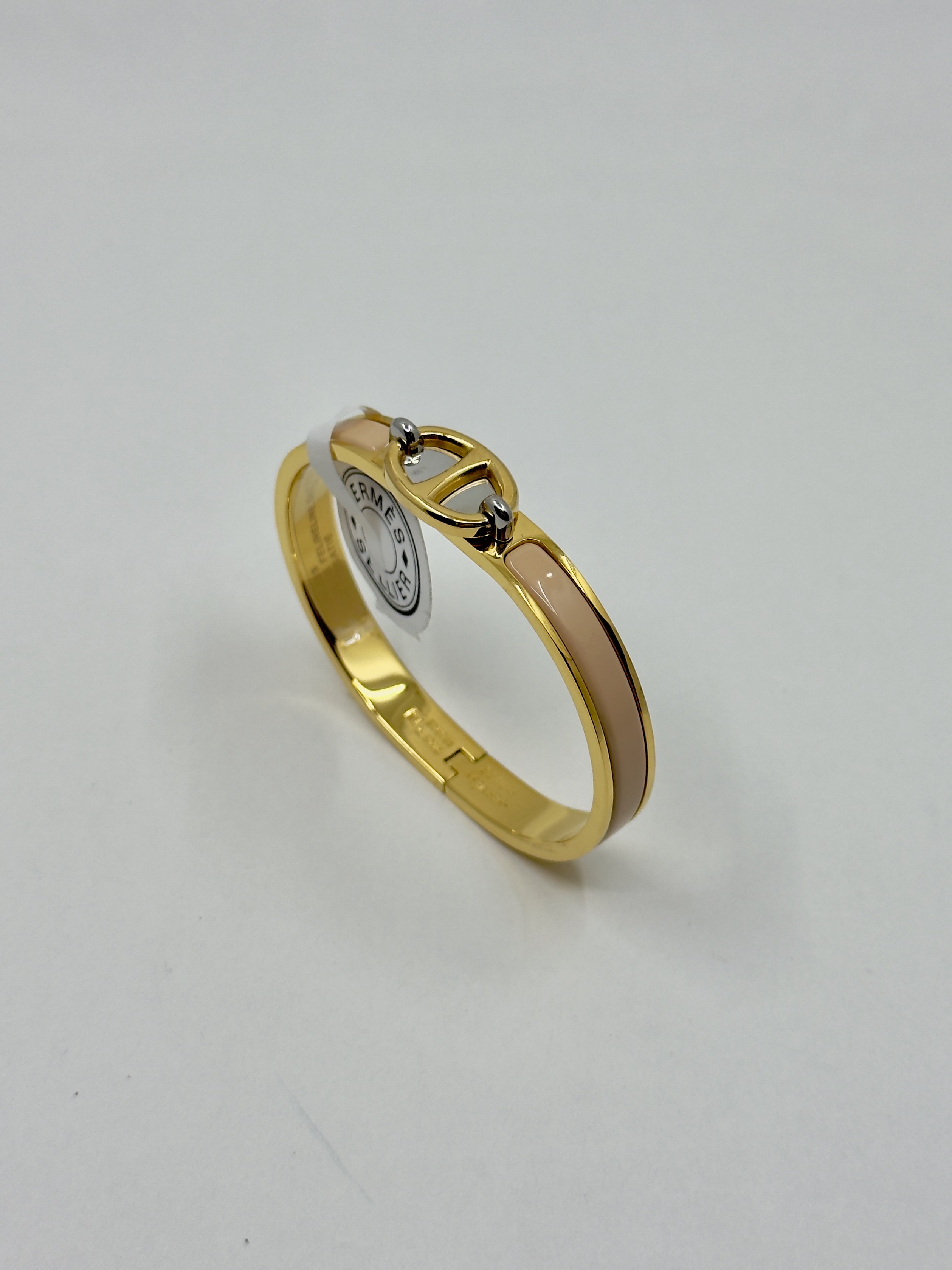 Hrms. Gold Bej Clic Kelly Bileklik