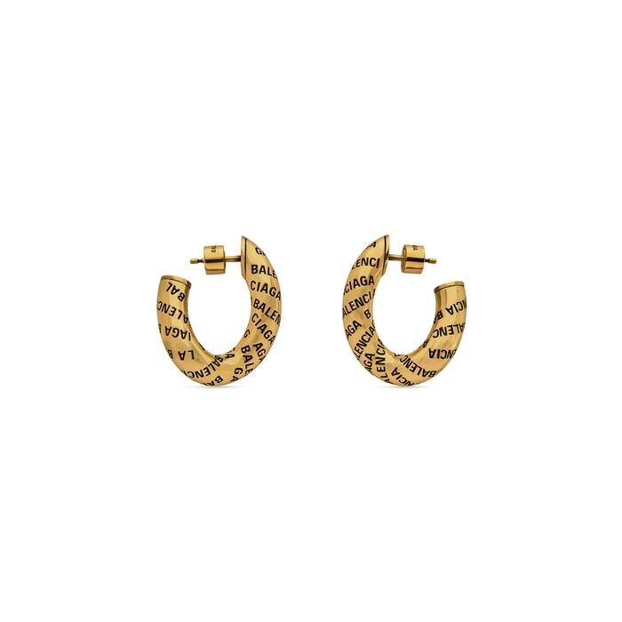 blciaga gold asimetrik küpe