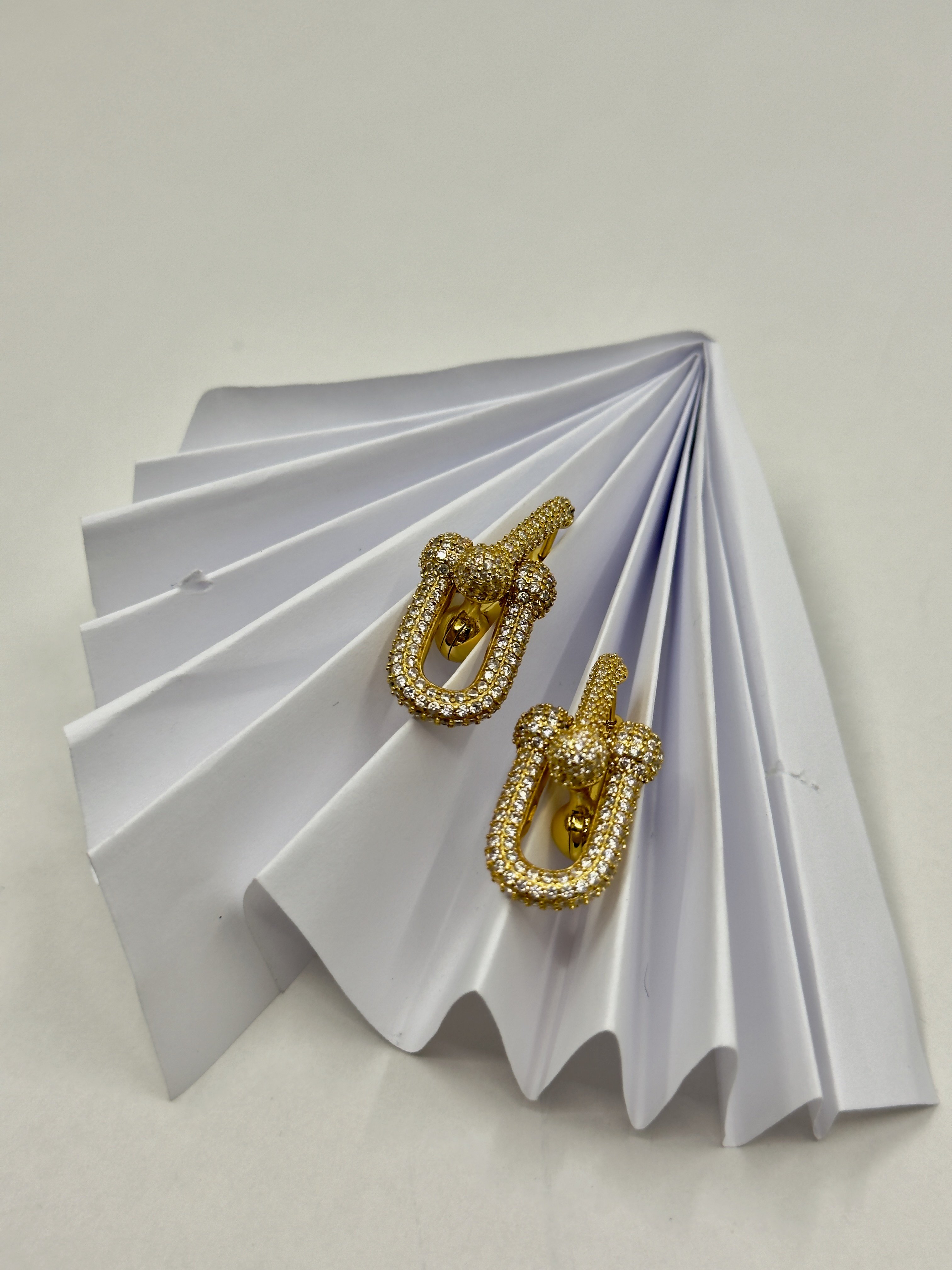 TiffCo. Gold Full Taşlı Hardwear Küpe
