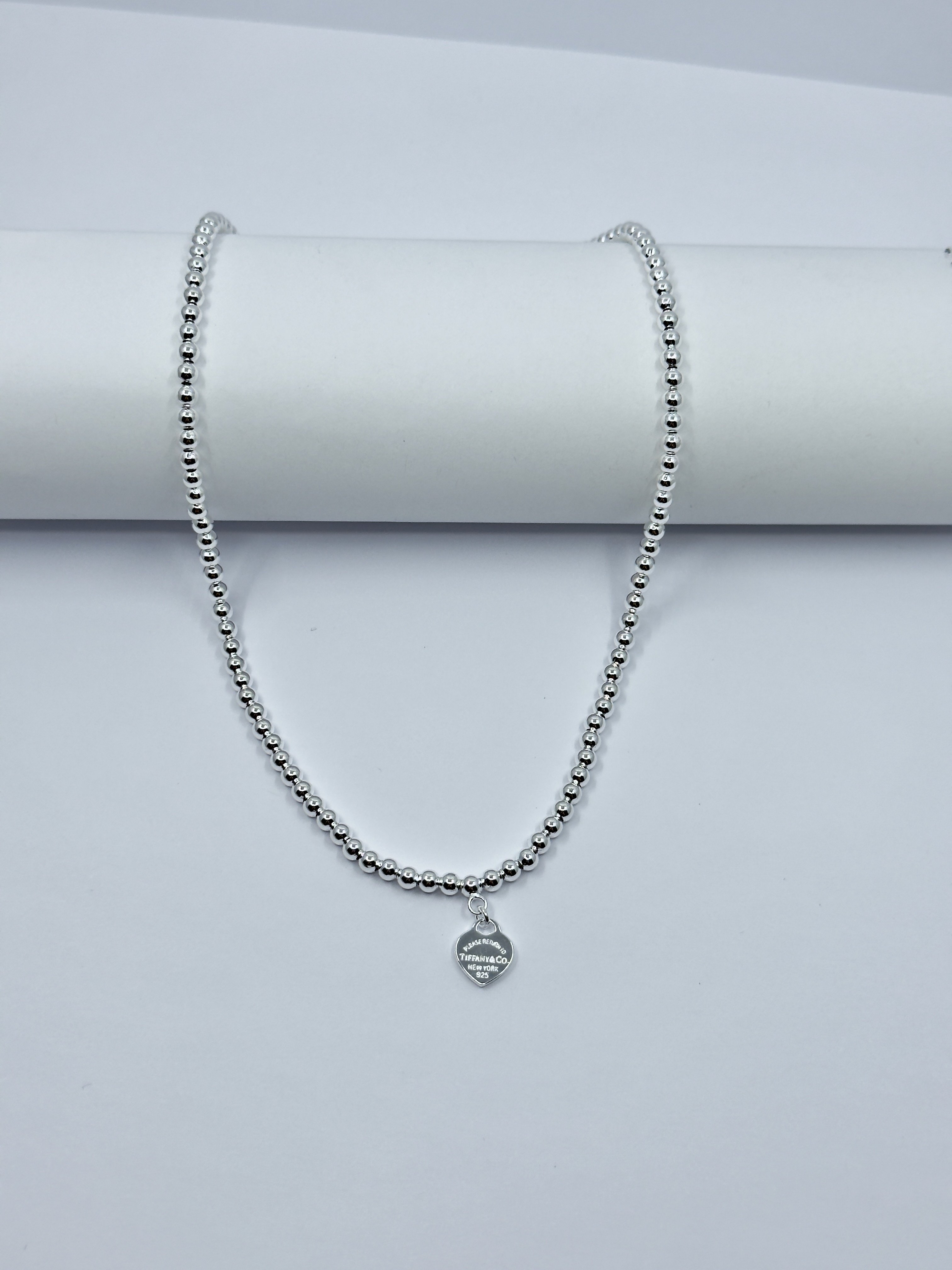 Full Silver Bead Kolye