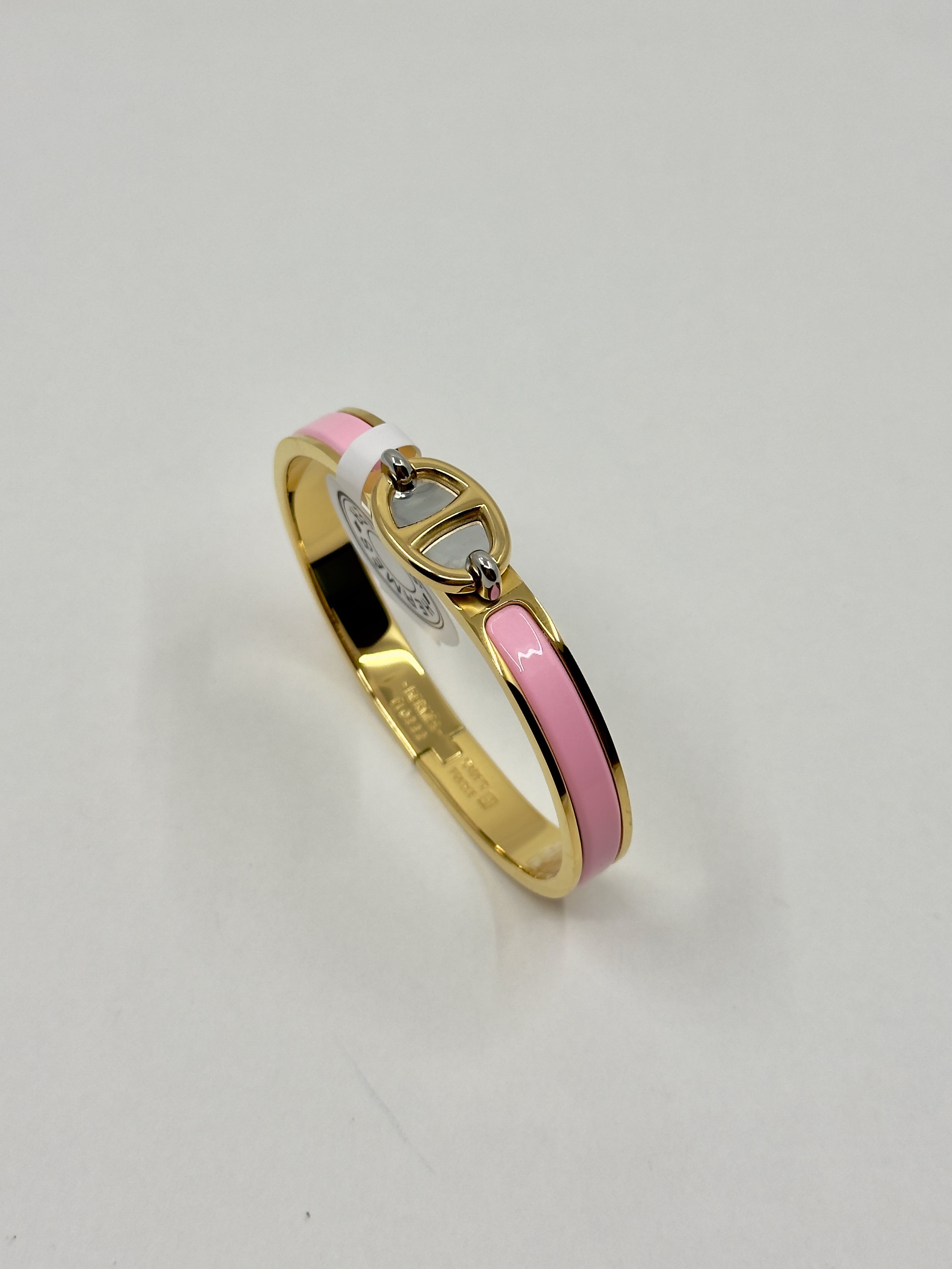 Hrms. Gold Pembe Clic Kelly Bileklik