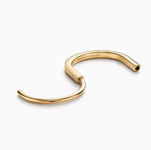 Tiff. Bangle Ara Taşlı Gold Bileklik
