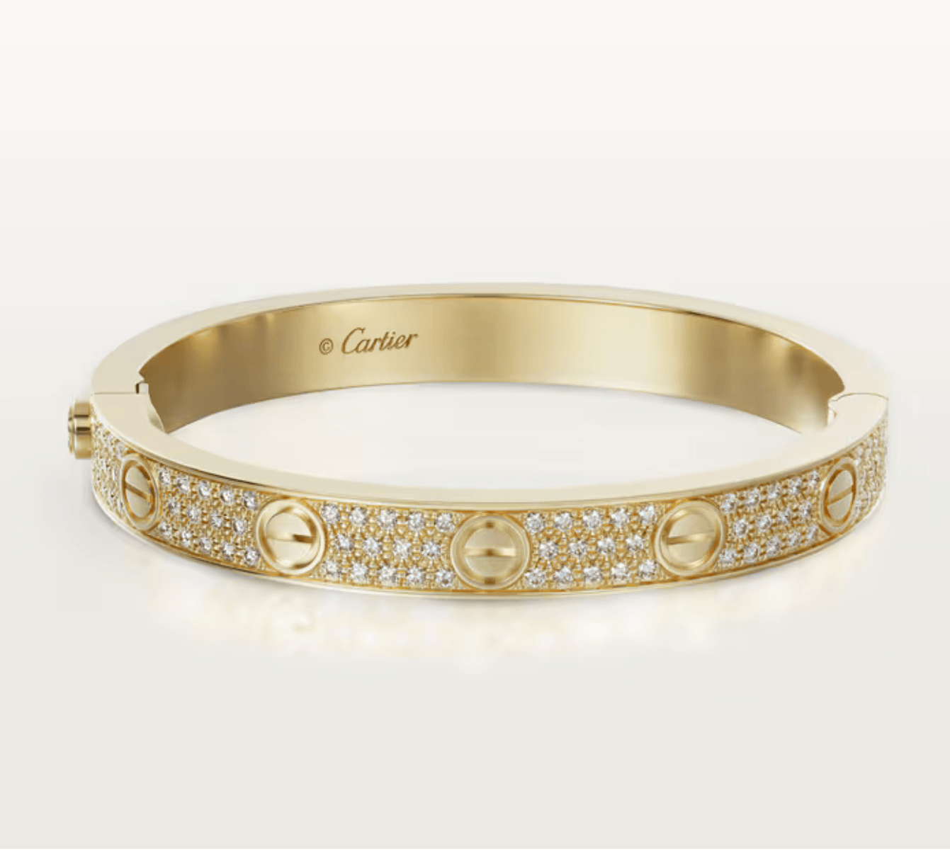 Crt. Gold Pave Dizim Taşlı Vidalı Bileklik