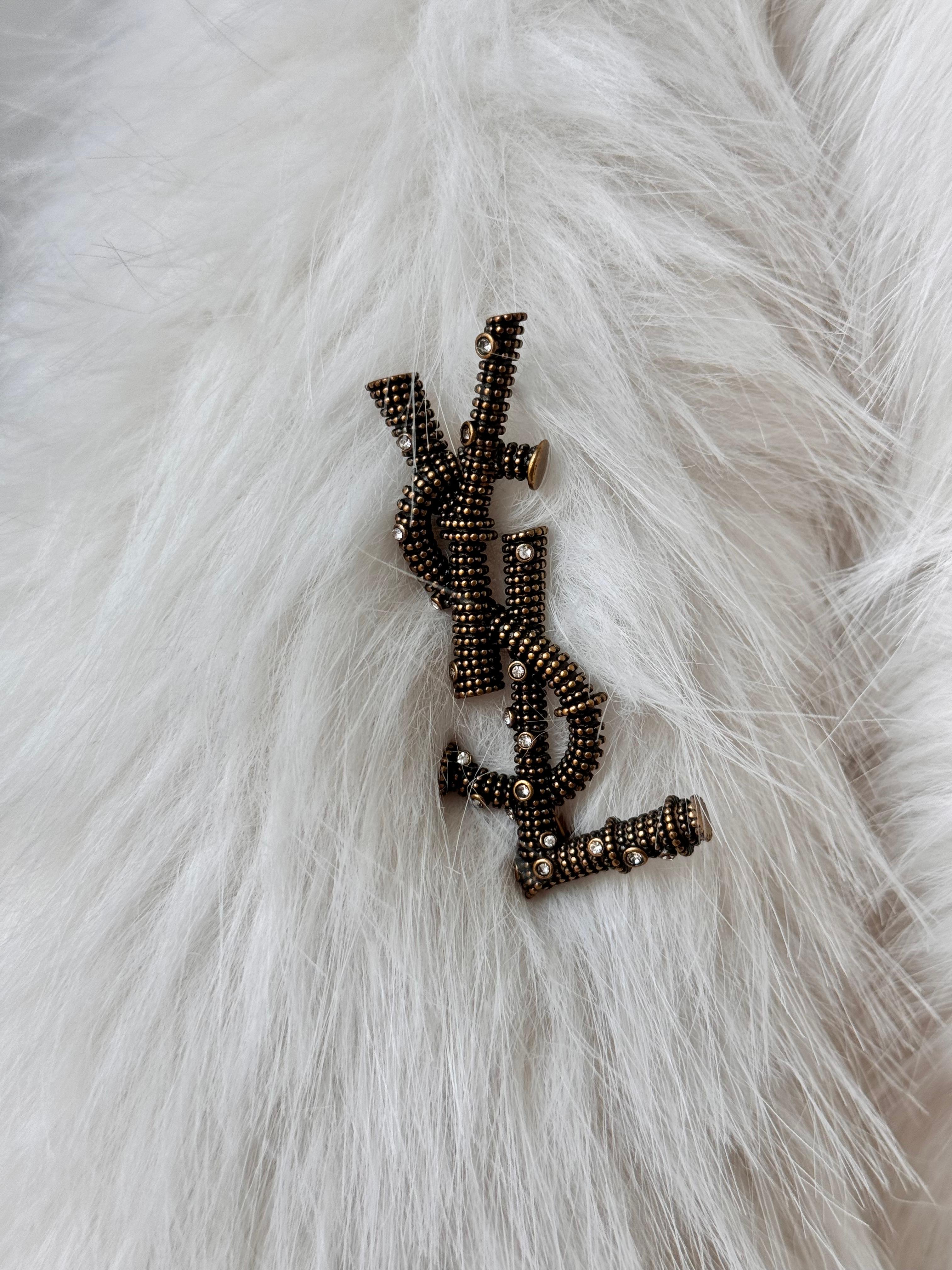 YSL. Logo Broş