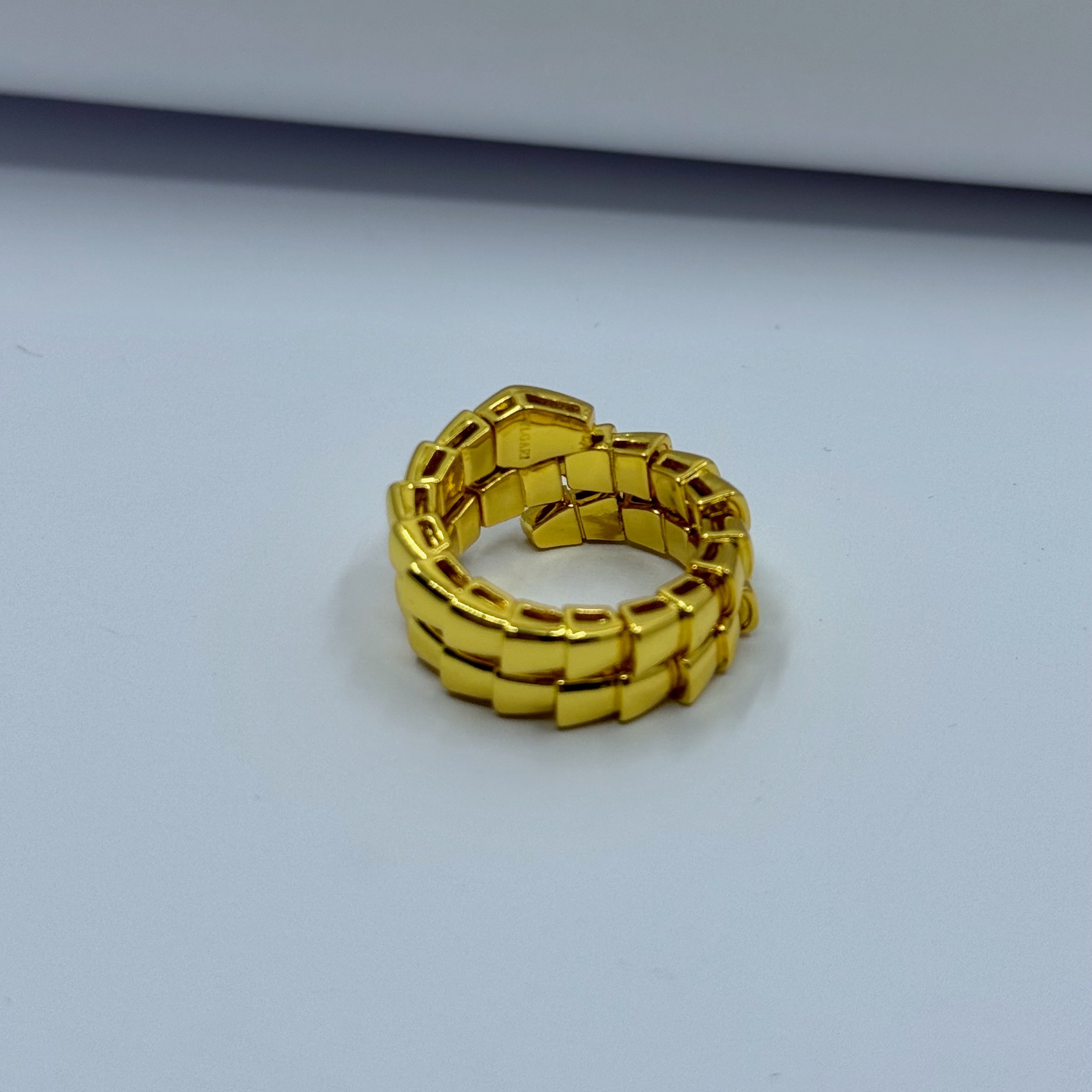 Gold Double Row Ucu Taşlı M Size Yüzük